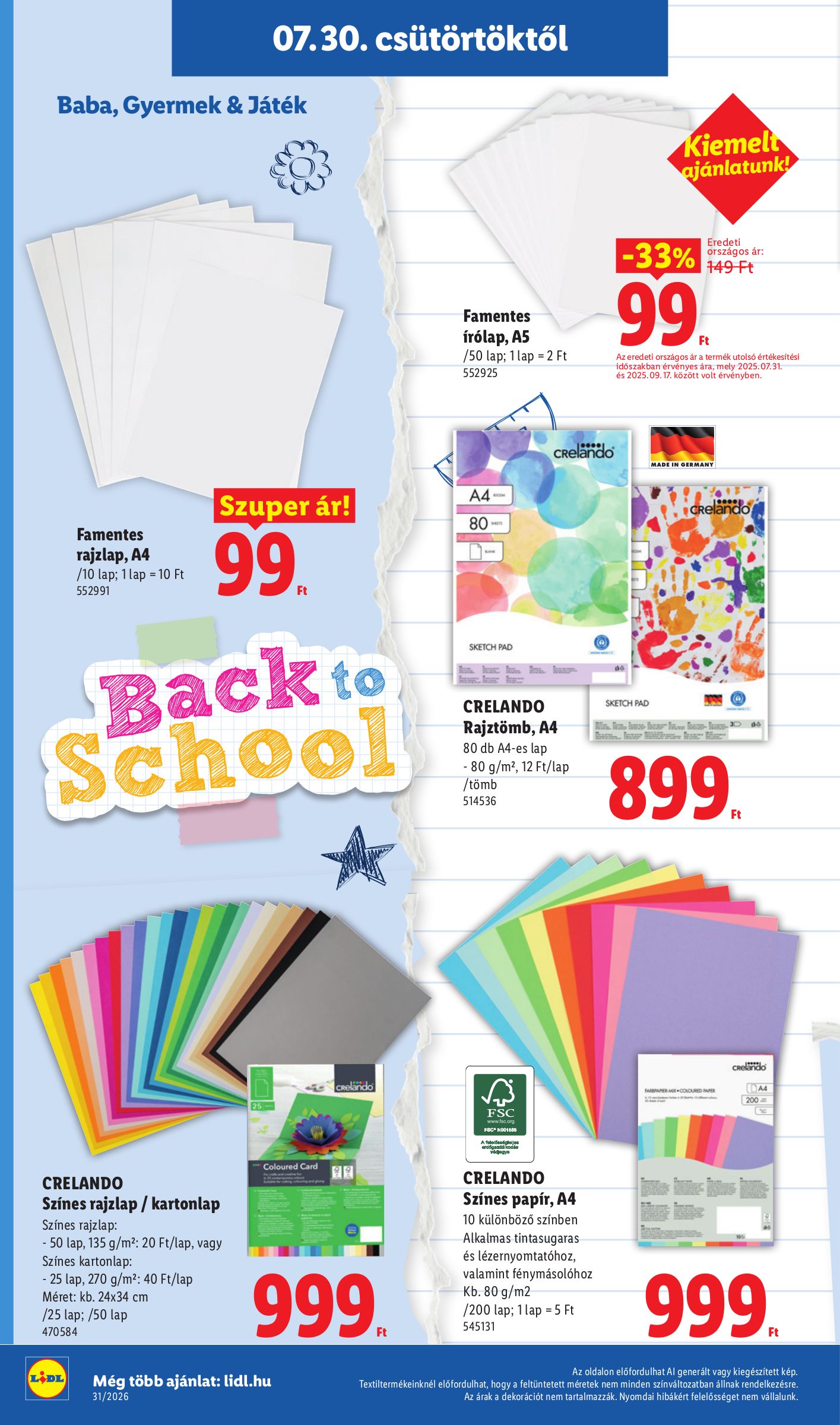 lidl - Lidl - Back to school hirdetmény a következő hétre csütörtöktől 2026.07.30.-tól hétfőtől 2026.08.31.-ig - page: 10