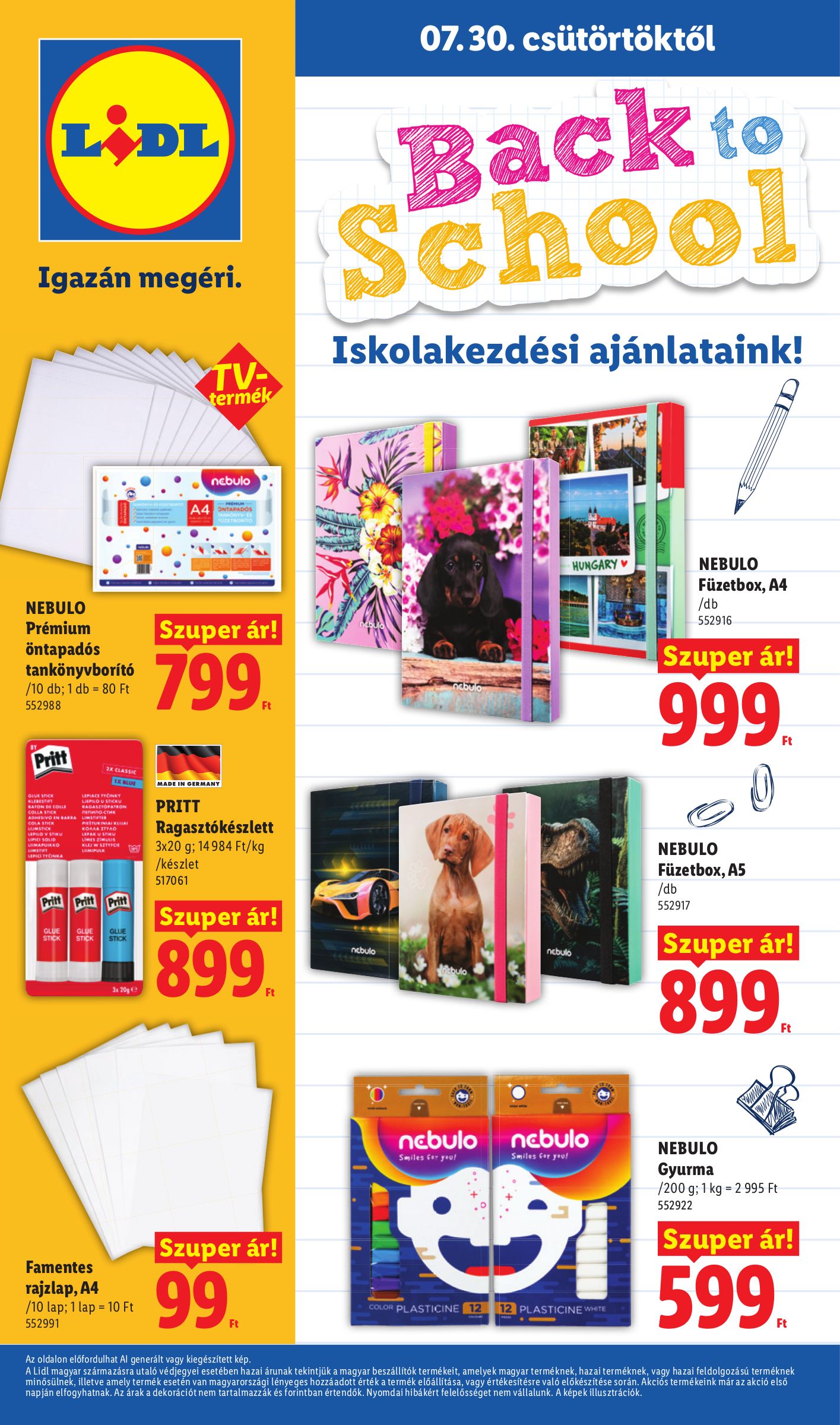 lidl - Lidl - Back to school hirdetmény a következő hétre csütörtöktől 2026.07.30.-tól hétfőtől 2026.08.31.-ig - page: 16