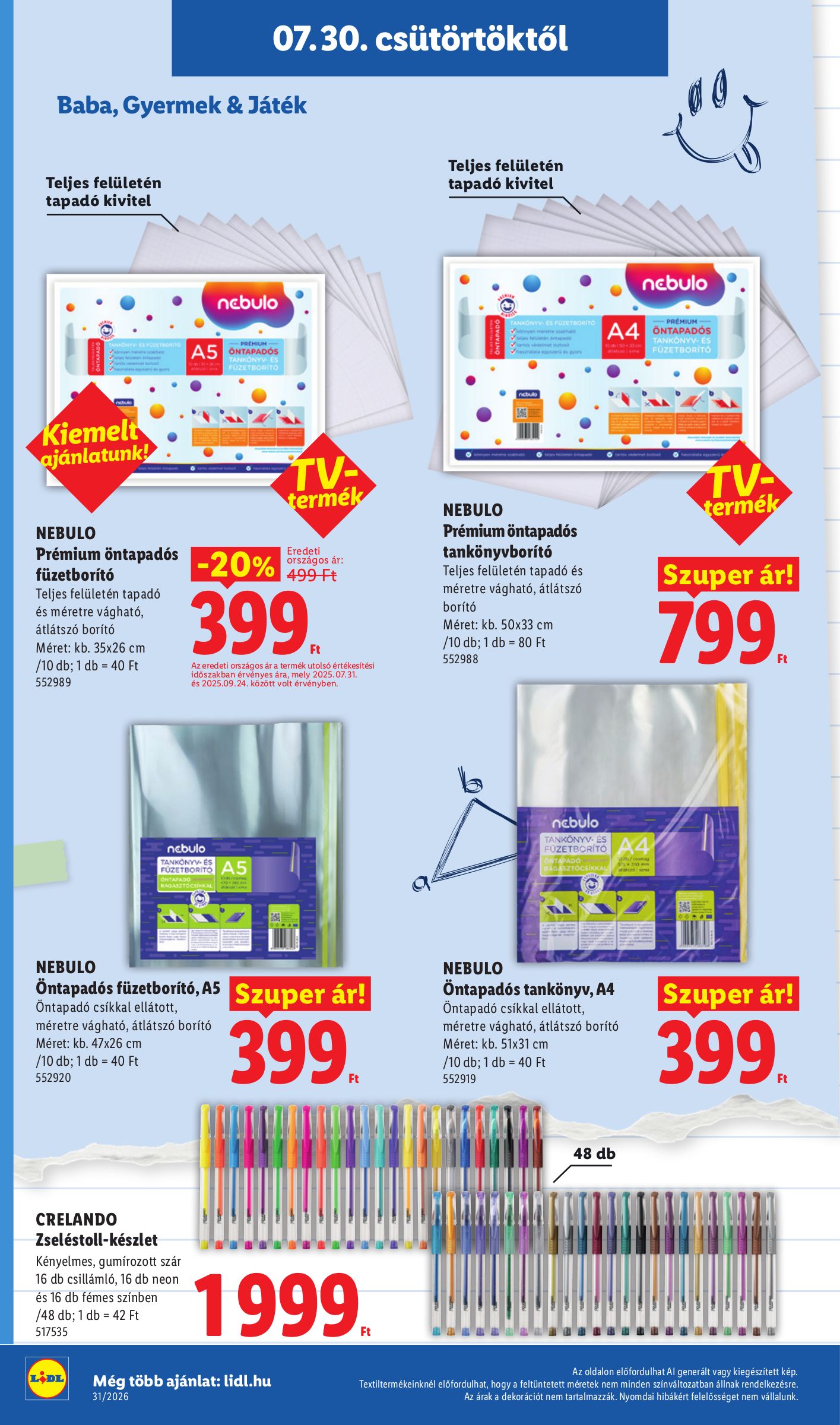 lidl - Lidl - Back to school hirdetmény a következő hétre csütörtöktől 2026.07.30.-tól hétfőtől 2026.08.31.-ig - page: 6