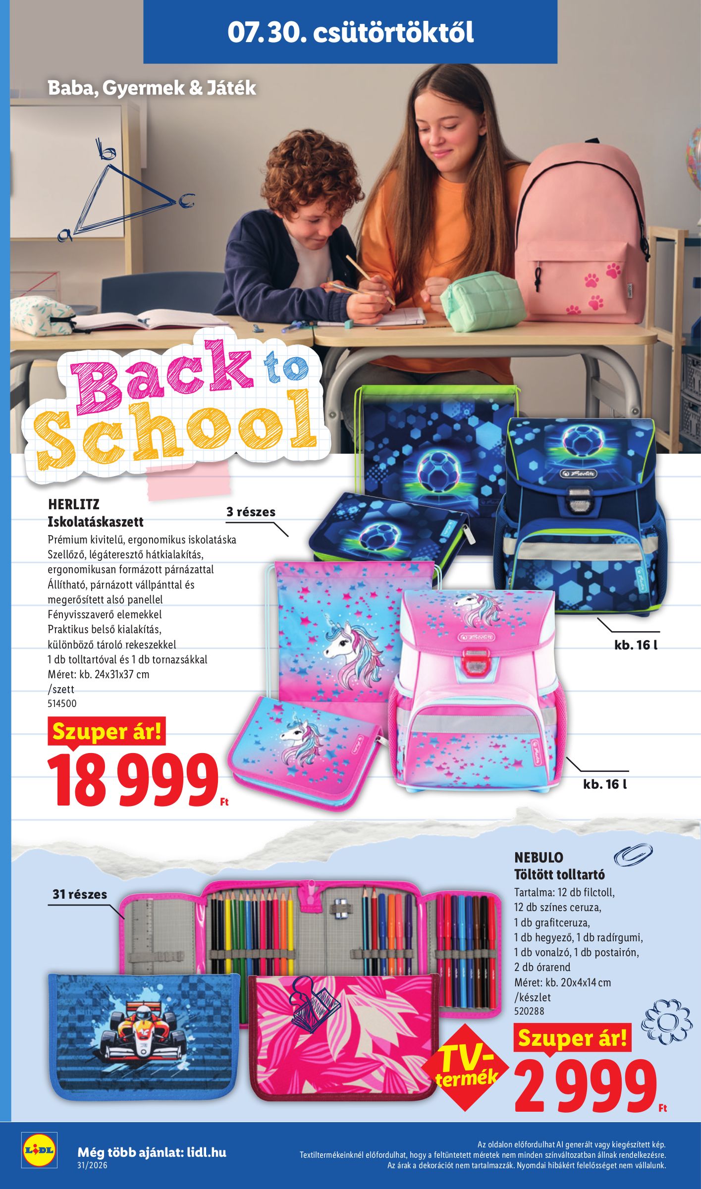 lidl - Lidl - Back to school hirdetmény a következő hétre csütörtöktől 2026.07.30.-tól hétfőtől 2026.08.31.-ig - page: 2