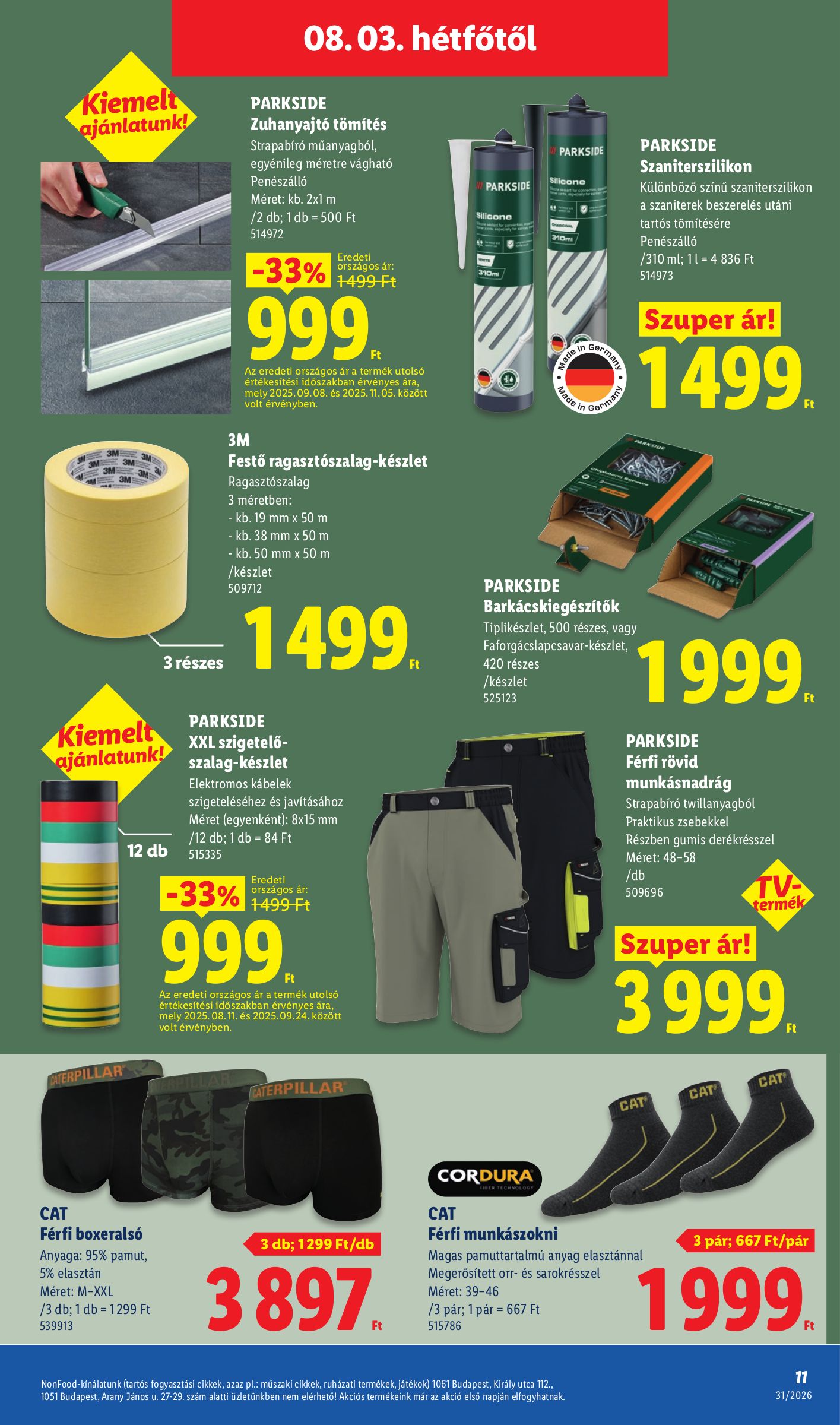 lidl - Lidl - Nonfood hirdetmény a következő hétre csütörtöktől 2026.07.30.-tól szerdától 2026.08.05.-ig - page: 11