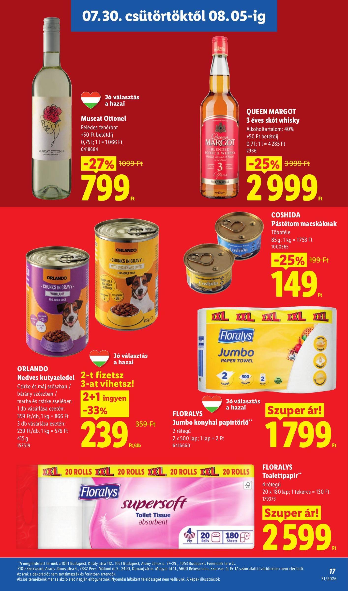 lidl - Aktuális Lidl szórólap érvényes csütörtöktől 2026.07.30.-től szerdától 2026.08.05.-ig - page: 17