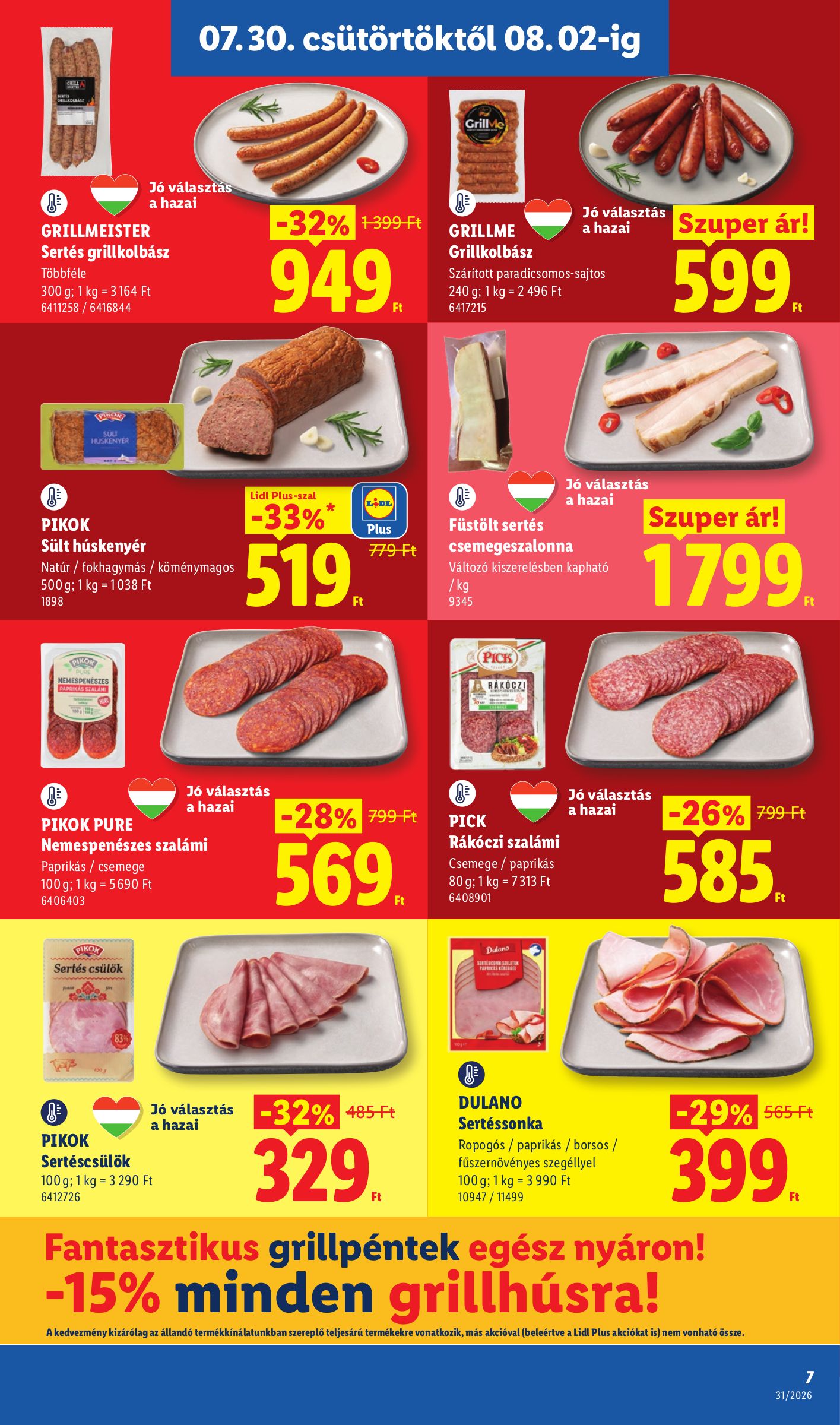lidl - Aktuális Lidl szórólap érvényes csütörtöktől 2026.07.30.-től szerdától 2026.08.05.-ig - page: 7