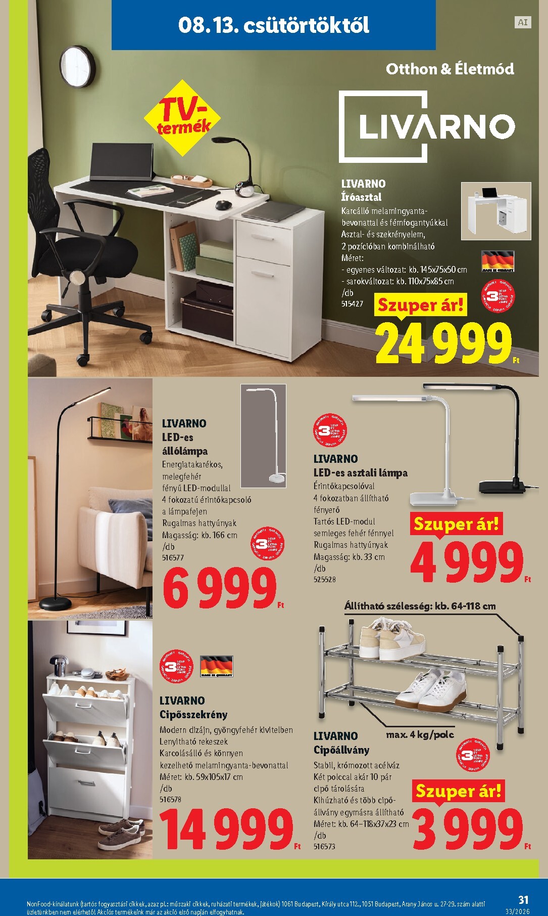 lidl - Lidl hirdetmény a következő hétre csütörtöktől 2026.08.13.-tól keddtől 2026.08.18.-ig - page: 31