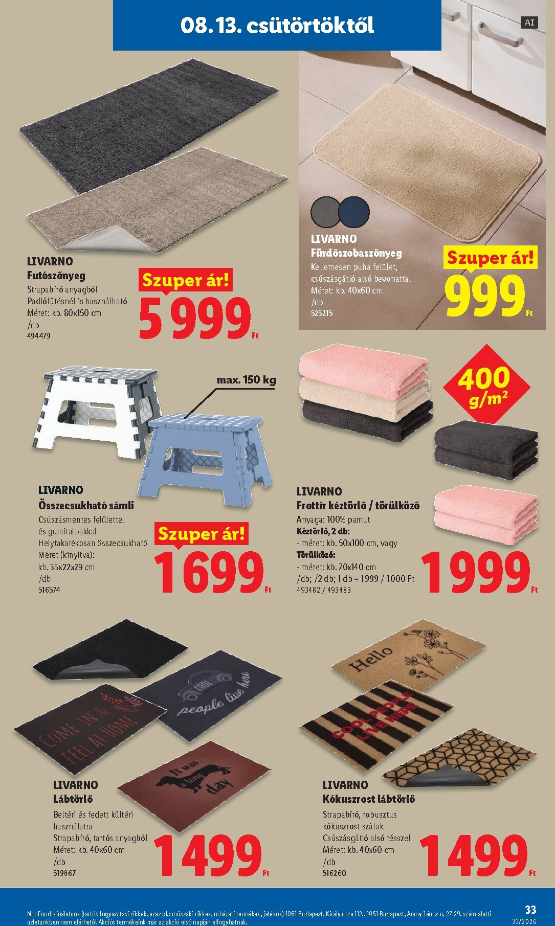 lidl - Aktuális Lidl szórólap érvényes csütörtöktől 2026.08.13.-től keddtől 2026.08.18.-ig - page: 33