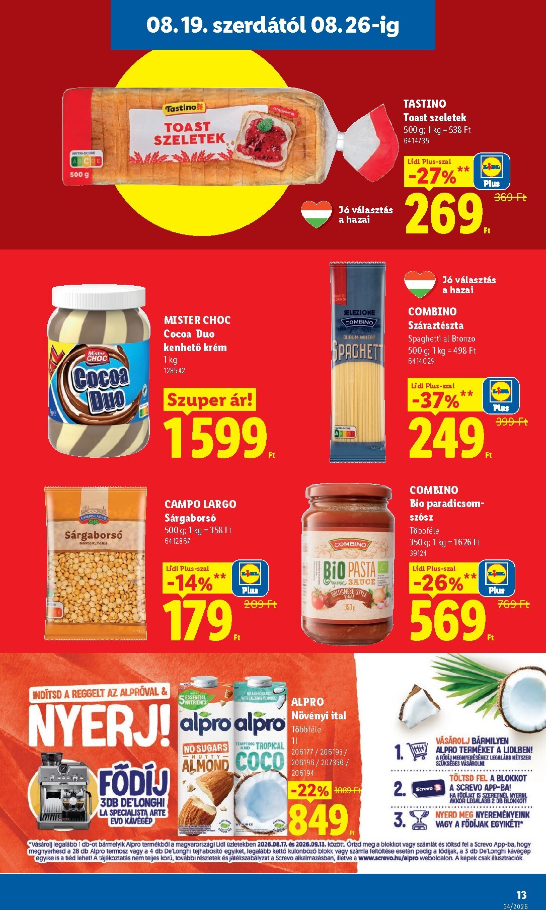 lidl - Lidl hirdetmény a következő hétre szerdától 2026.08.19.-tól szerdától 2026.08.26.-ig - page: 13