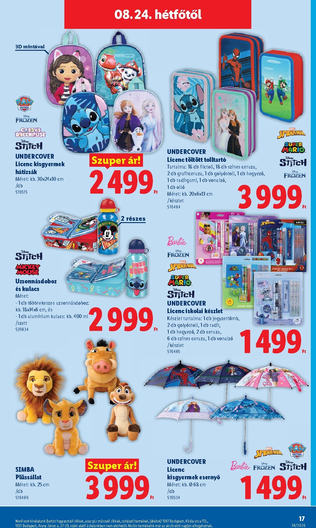 lidl - Lidl - Nonfood hirdetmény a következő hétre szerdától 2026.08.19.-tól szerdától 2026.08.26.-ig - page: 17