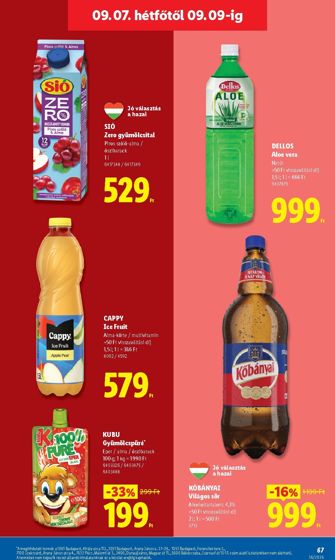 lidl - Lidl hirdetmény a következő hétre csütörtöktől 2026.09.03.-tól szerdától 2026.09.09.-ig - page: 67