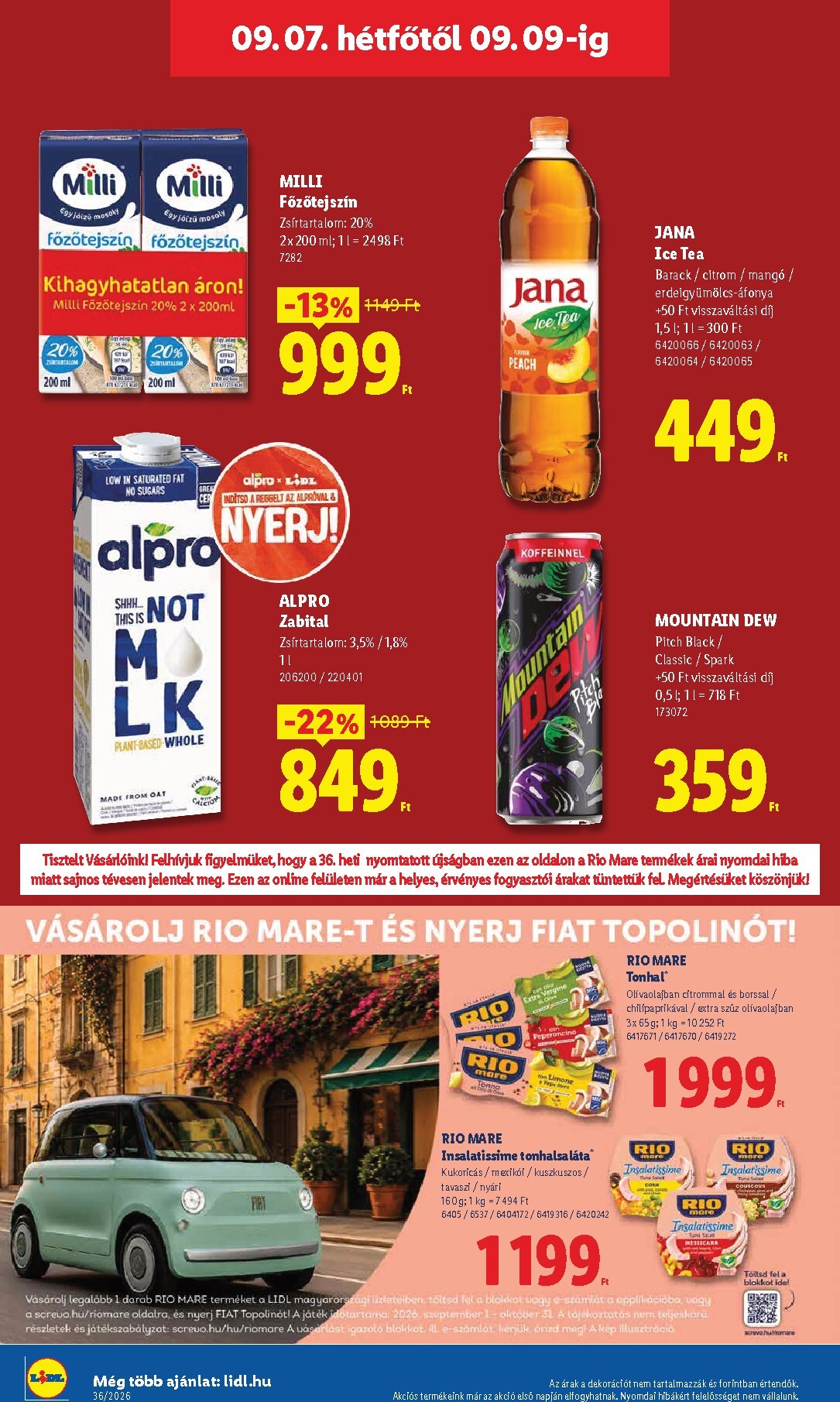 lidl - Lidl hirdetmény a következő hétre csütörtöktől 2026.09.03.-tól szerdától 2026.09.09.-ig - page: 62