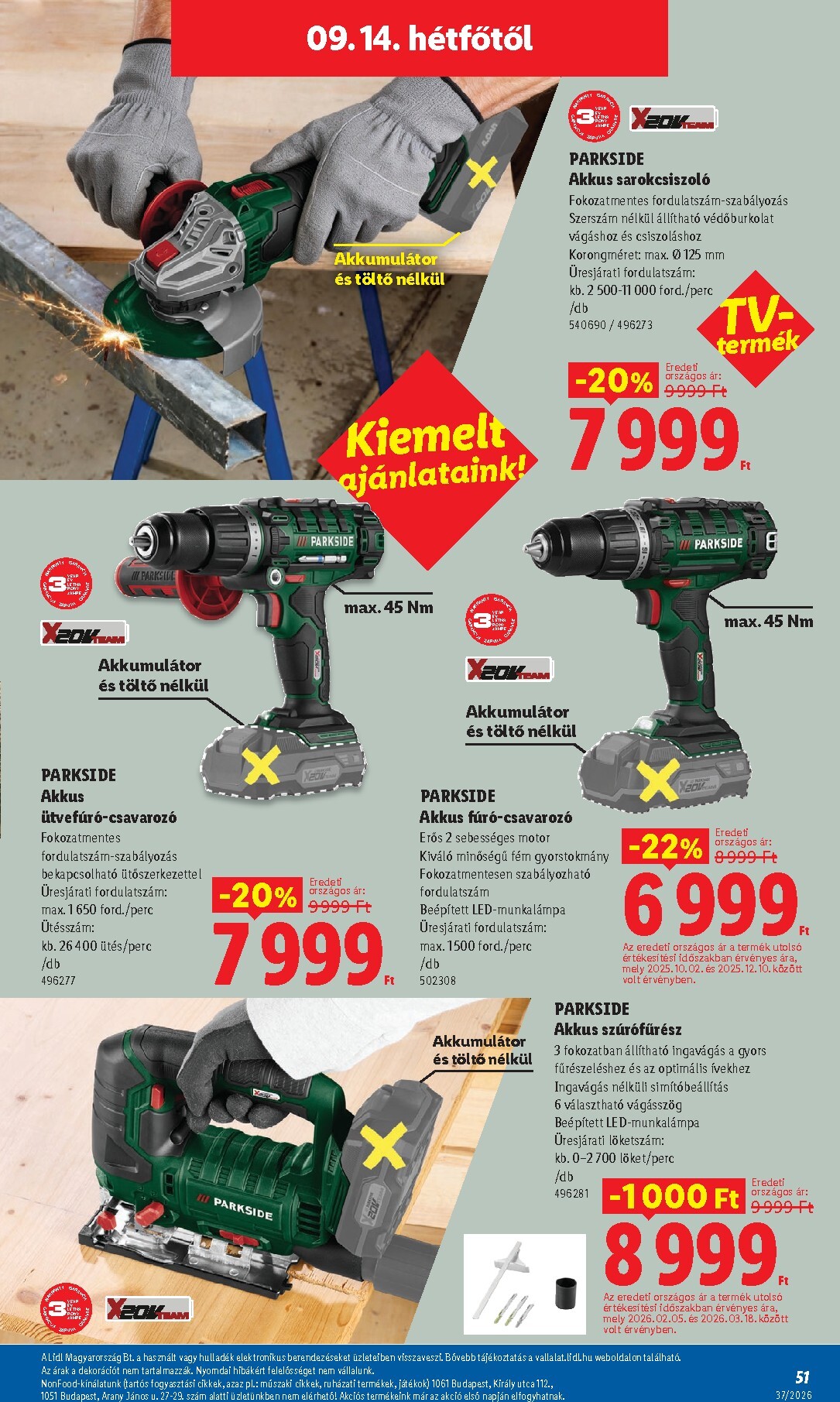 lidl - Lidl hirdetmény a következő hétre csütörtöktől 2026.09.10.-tól szerdától 2026.09.16.-ig - page: 51