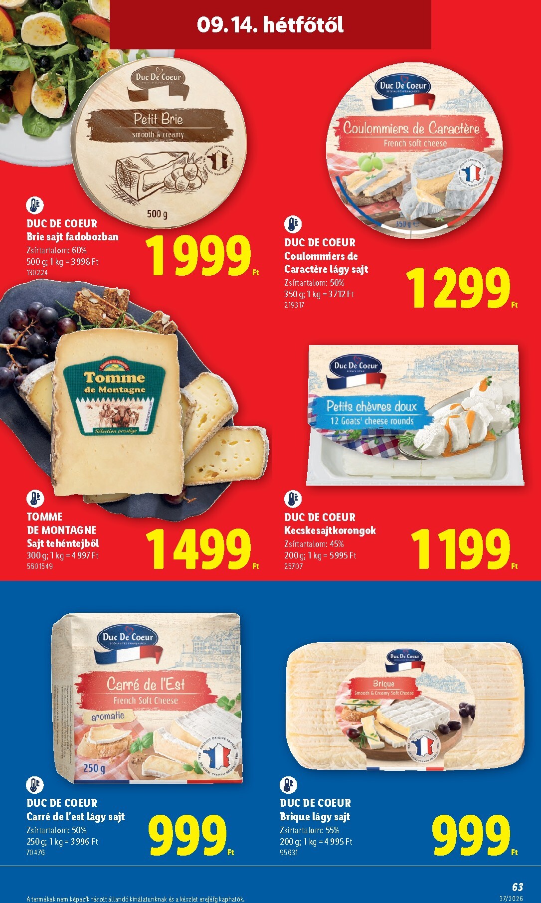 lidl - Aktuális Lidl szórólap érvényes csütörtöktől 2026.09.10.-től szerdától 2026.09.16.-ig - page: 63