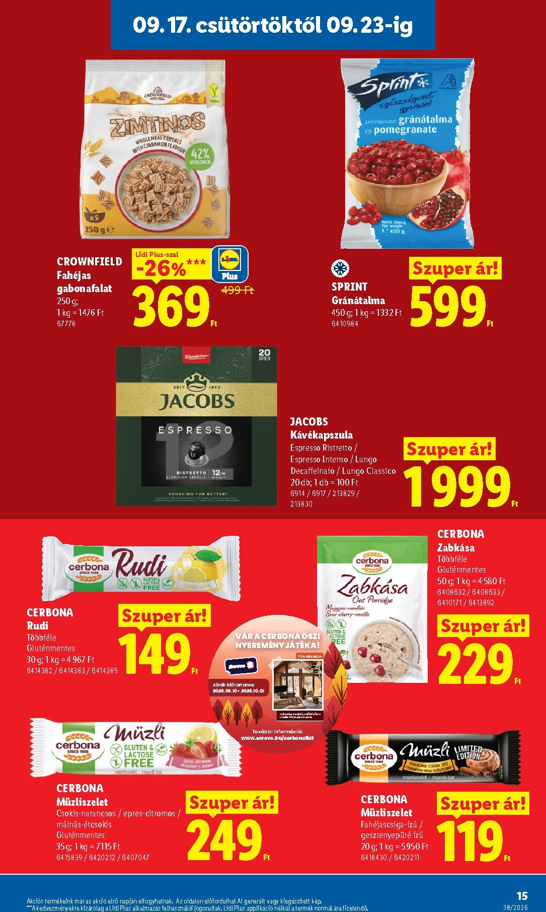 lidl - Aktuális Lidl szórólap érvényes csütörtöktől 2026.09.17.-től szerdától 2026.09.23.-ig - page: 15