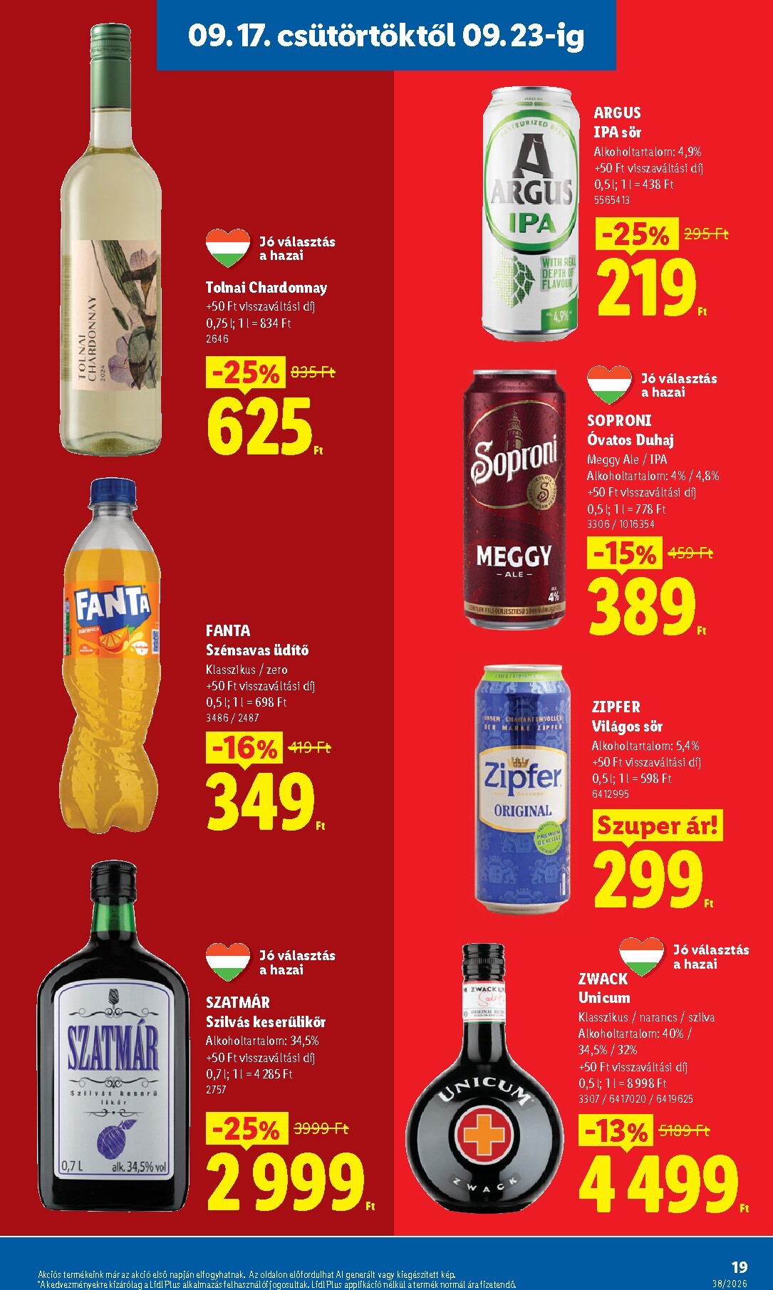 lidl - Aktuális Lidl szórólap érvényes csütörtöktől 2026.09.17.-től szerdától 2026.09.23.-ig - page: 19