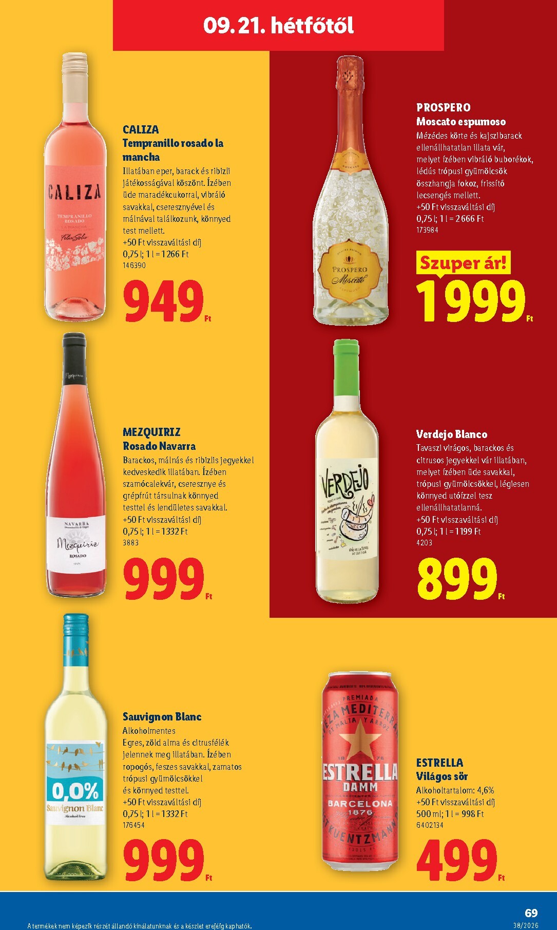 lidl - Aktuális Lidl szórólap érvényes csütörtöktől 2026.09.17.-től szerdától 2026.09.23.-ig - page: 69