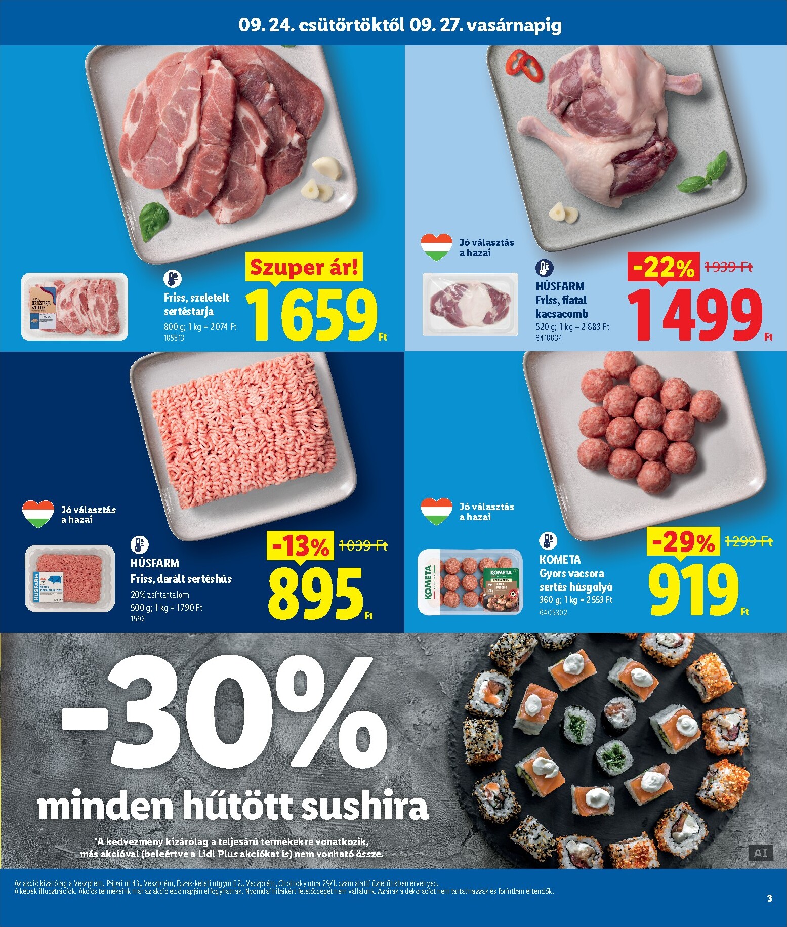 lidl - Lidl - Veszprém hirdetmény a következő hétre csütörtöktől 2026.09.24.-tól vasárnaptól 2026.09.27.-ig - page: 3