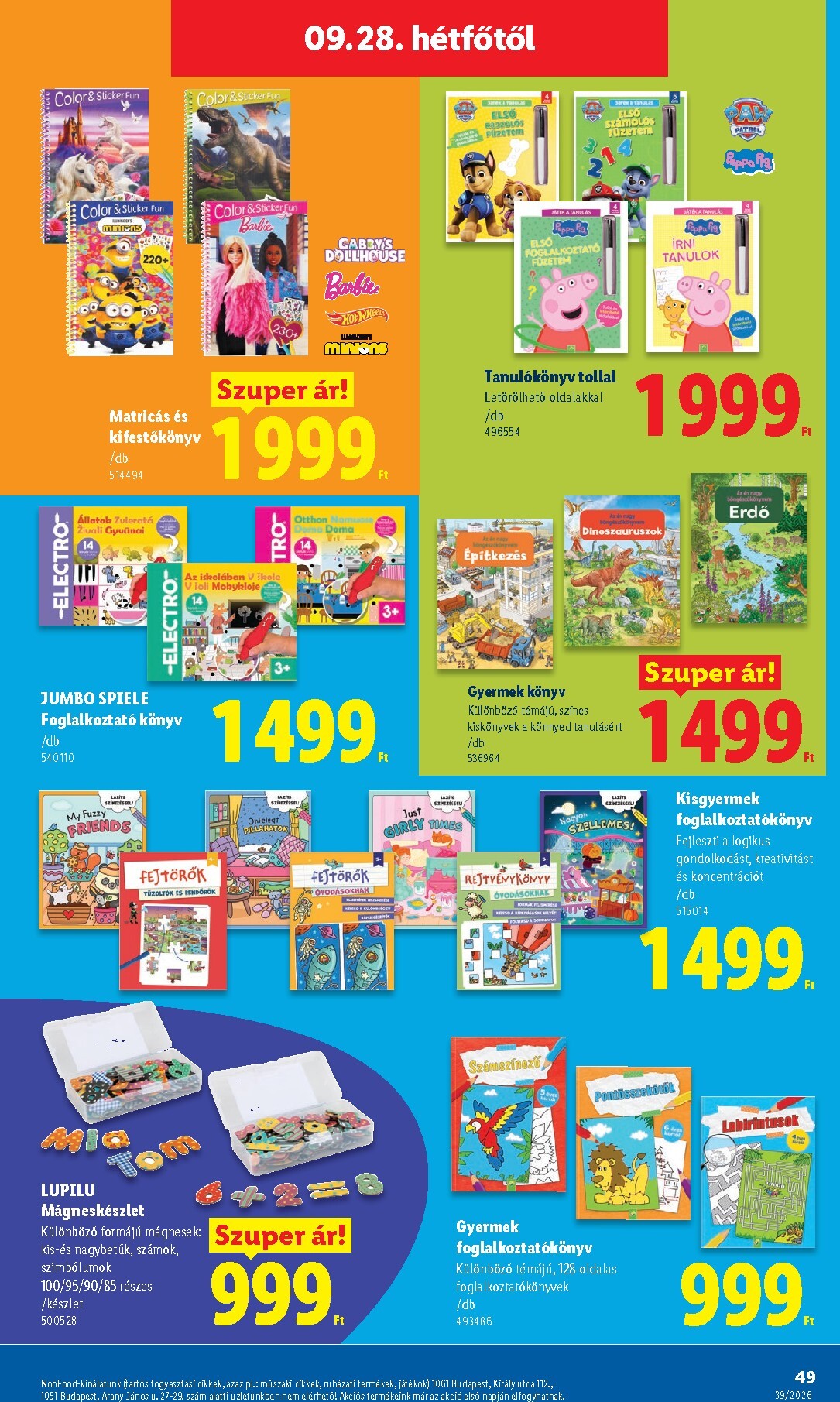 lidl - Lidl hirdetmény a következő hétre csütörtöktől 2026.09.24.-tól szerdától 2026.09.30.-ig - page: 49