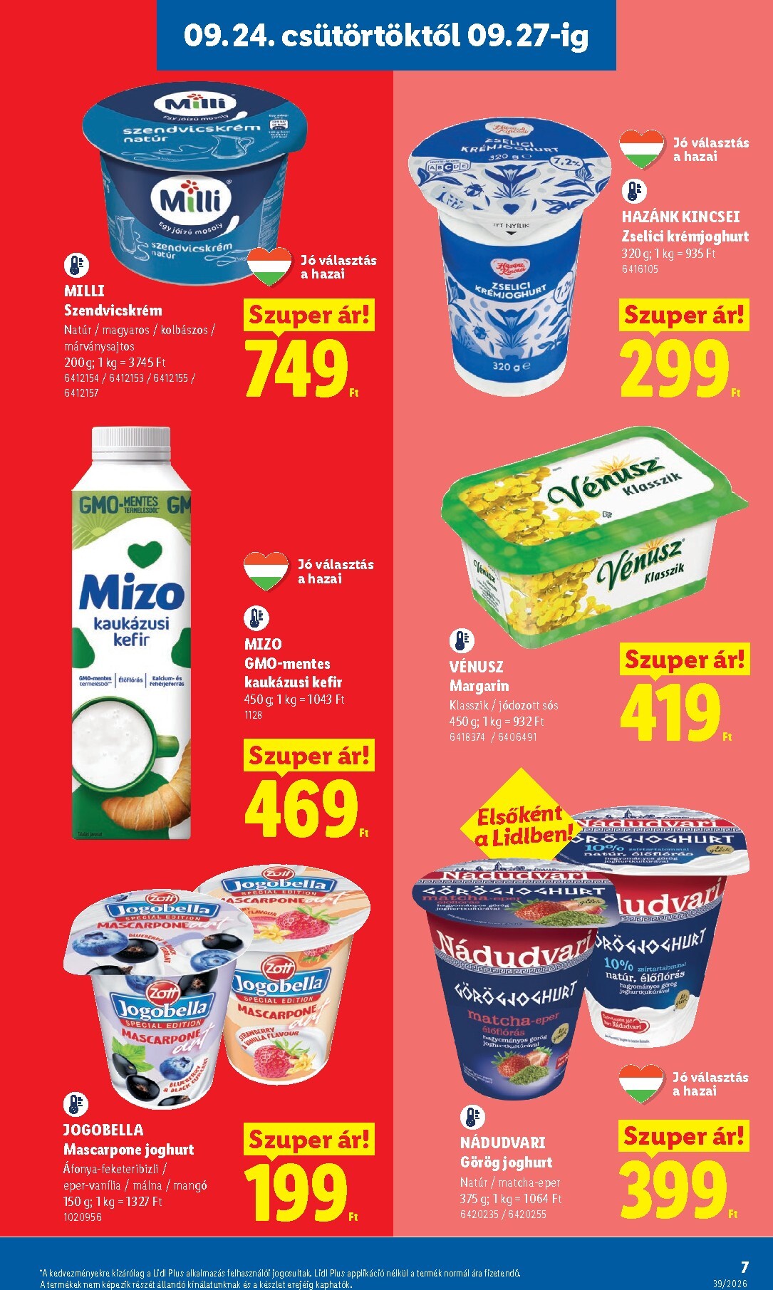 lidl - Lidl hirdetmény a következő hétre csütörtöktől 2026.09.24.-tól szerdától 2026.09.30.-ig - page: 7