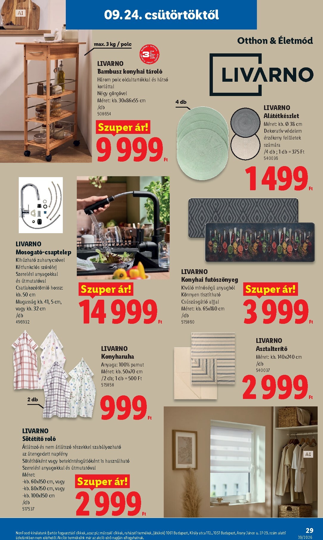 lidl - Lidl hirdetmény a következő hétre csütörtöktől 2026.09.24.-tól szerdától 2026.09.30.-ig - page: 29