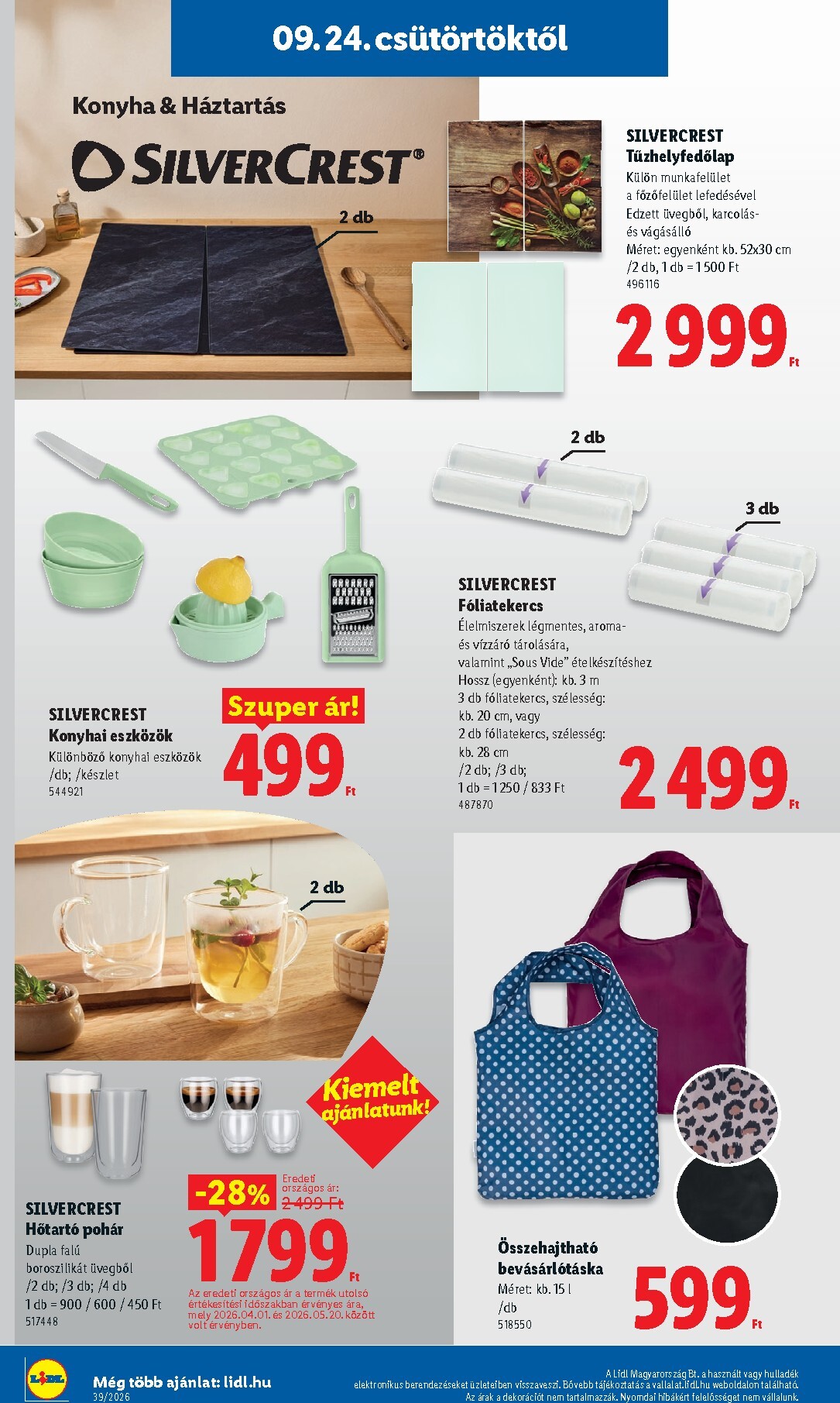 lidl - Lidl - Nonfood kínálatunk - 39. hét hirdetmény a következő hétre csütörtöktől 2026.09.24.-tól szerdától 2026.09.30.-ig - page: 6