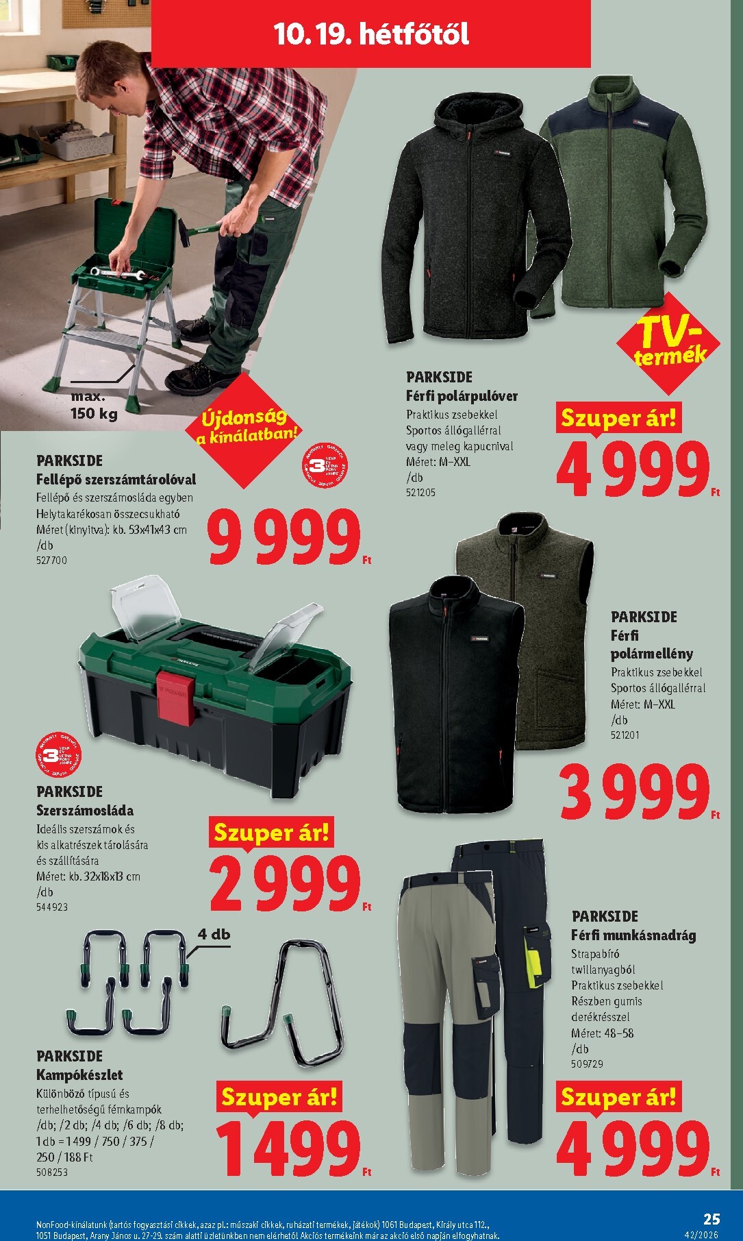 lidl - Lidl - Nonfood hirdetmény a következő hétre csütörtöktől 2026.10.15.-tól szerdától 2026.10.21.-ig - page: 25