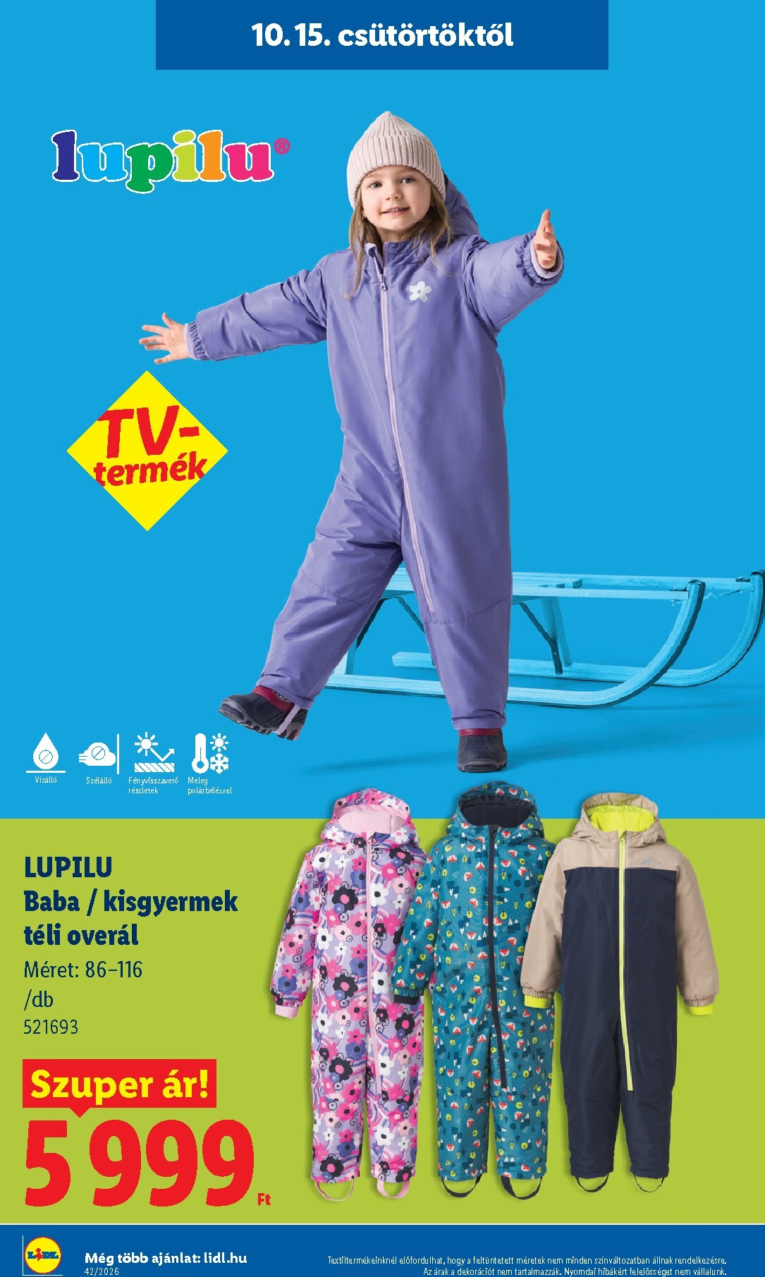 lidl - Lidl - Nonfood hirdetmény a következő hétre csütörtöktől 2026.10.15.-tól szerdától 2026.10.21.-ig - page: 6