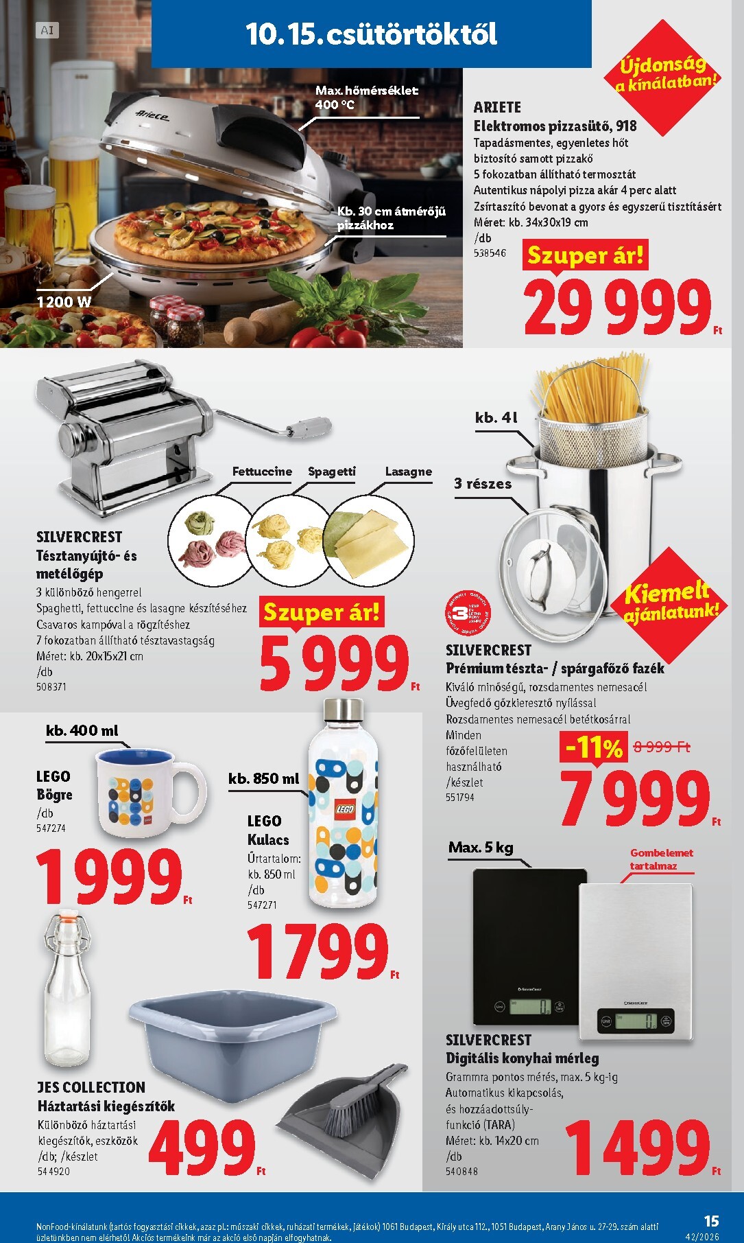 lidl - Lidl - Nonfood hirdetmény a következő hétre csütörtöktől 2026.10.15.-tól szerdától 2026.10.21.-ig - page: 15