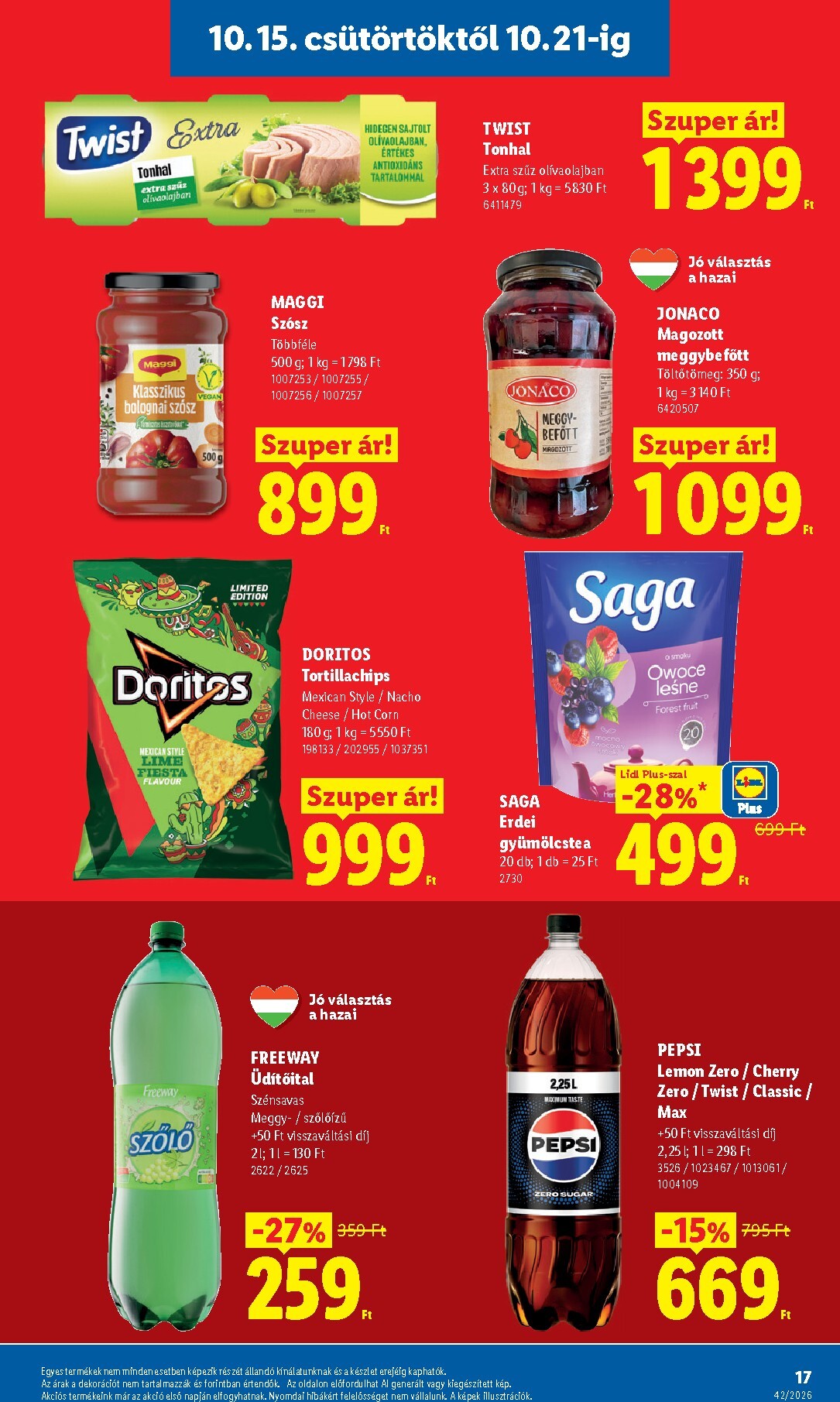 lidl - Lidl hirdetmény a következő hétre csütörtöktől 2026.10.15.-tól szerdától 2026.10.21.-ig - page: 17