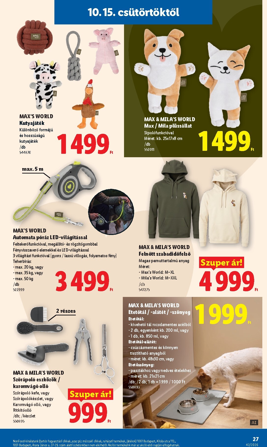 lidl - Lidl hirdetmény a következő hétre csütörtöktől 2026.10.15.-tól szerdától 2026.10.21.-ig - page: 27