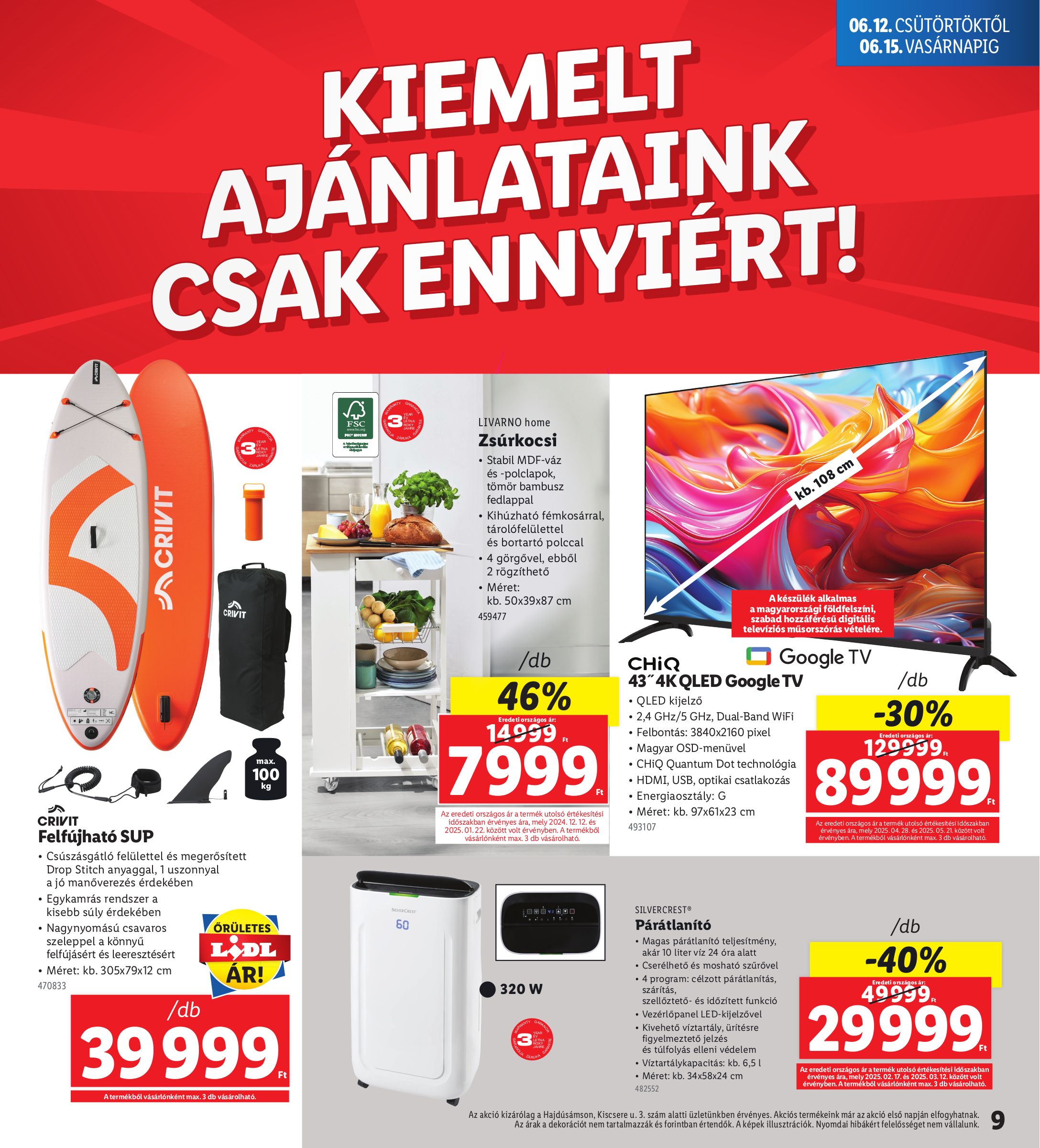 lidl - Lidl - Hajdúsámson akciós újság, érvényes 06.12. - 06.15. - page: 9