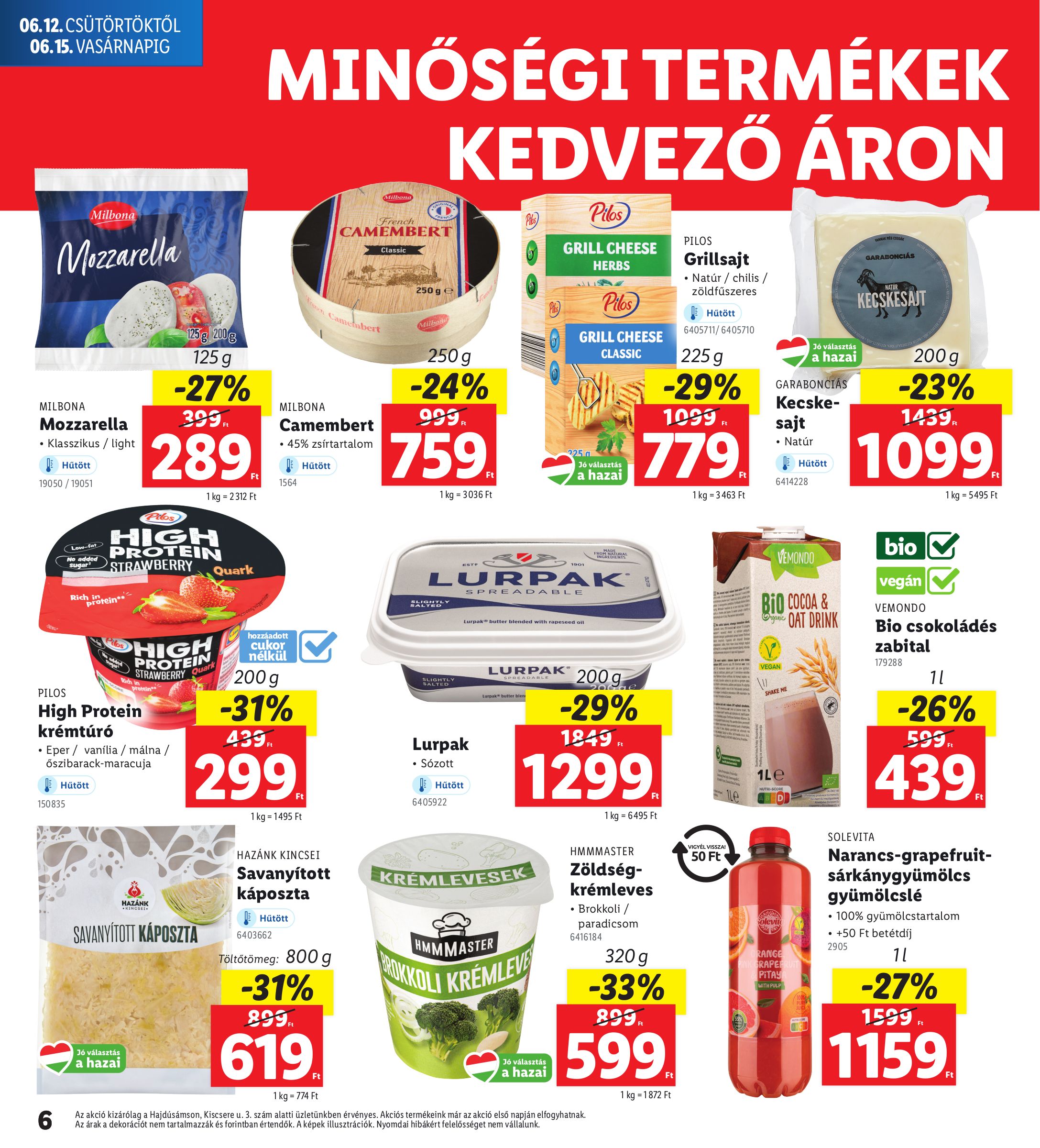 lidl - Lidl - Hajdúsámson akciós újság, érvényes 06.12. - 06.15. - page: 6