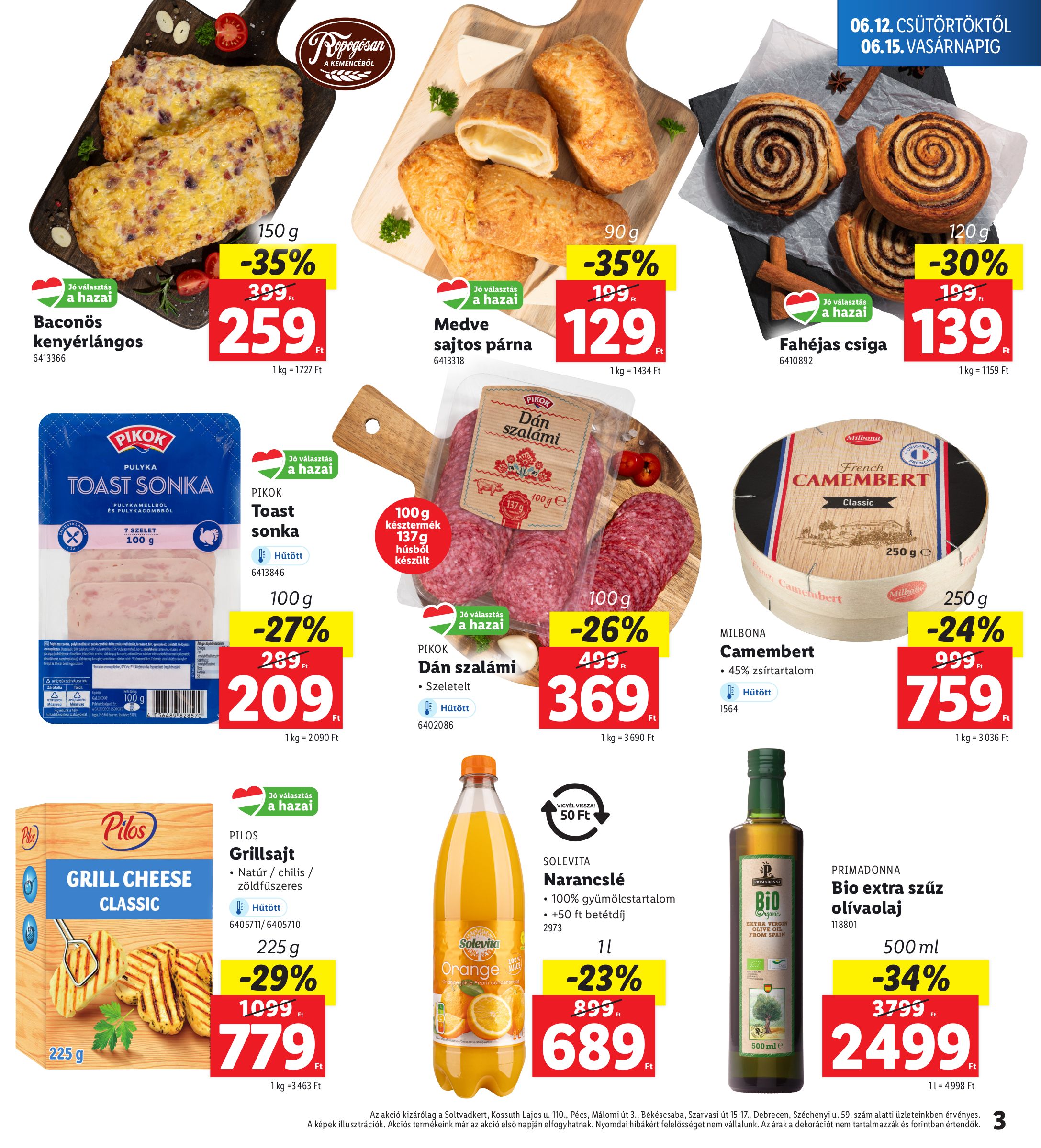 lidl - Lidl - Soltvadkert, Pécs, Békéscsaba, Debrecen akciós újság, érvényes 06.12. - 06.15. - page: 3