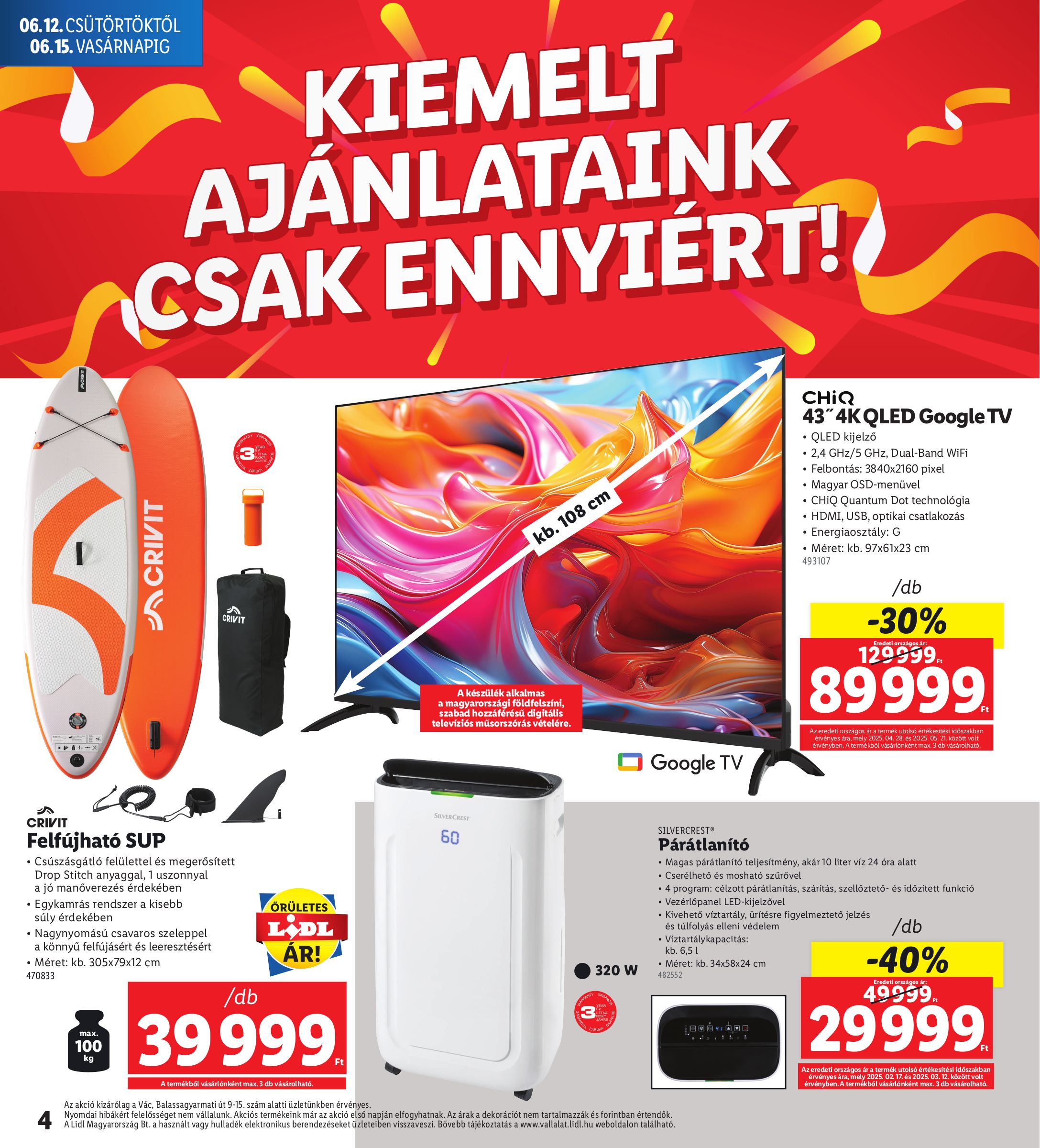 lidl - Lidl - Vác akciós újság, érvényes 06.12. - 06.15. - page: 4
