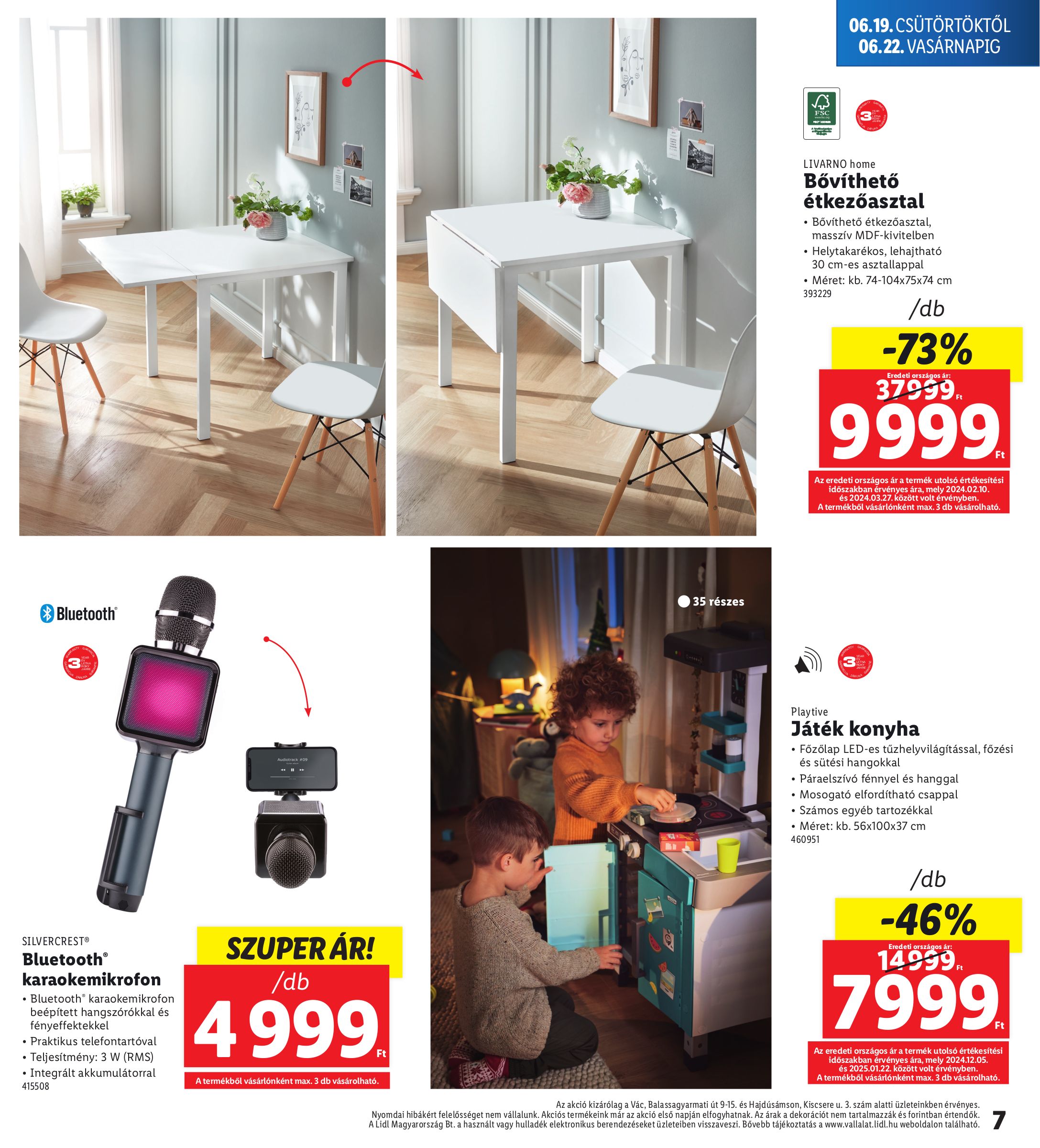 lidl - Lidl - Vác, Hajdúsámson akciós újság, érvényes 06.19. - 06.22. - page: 7