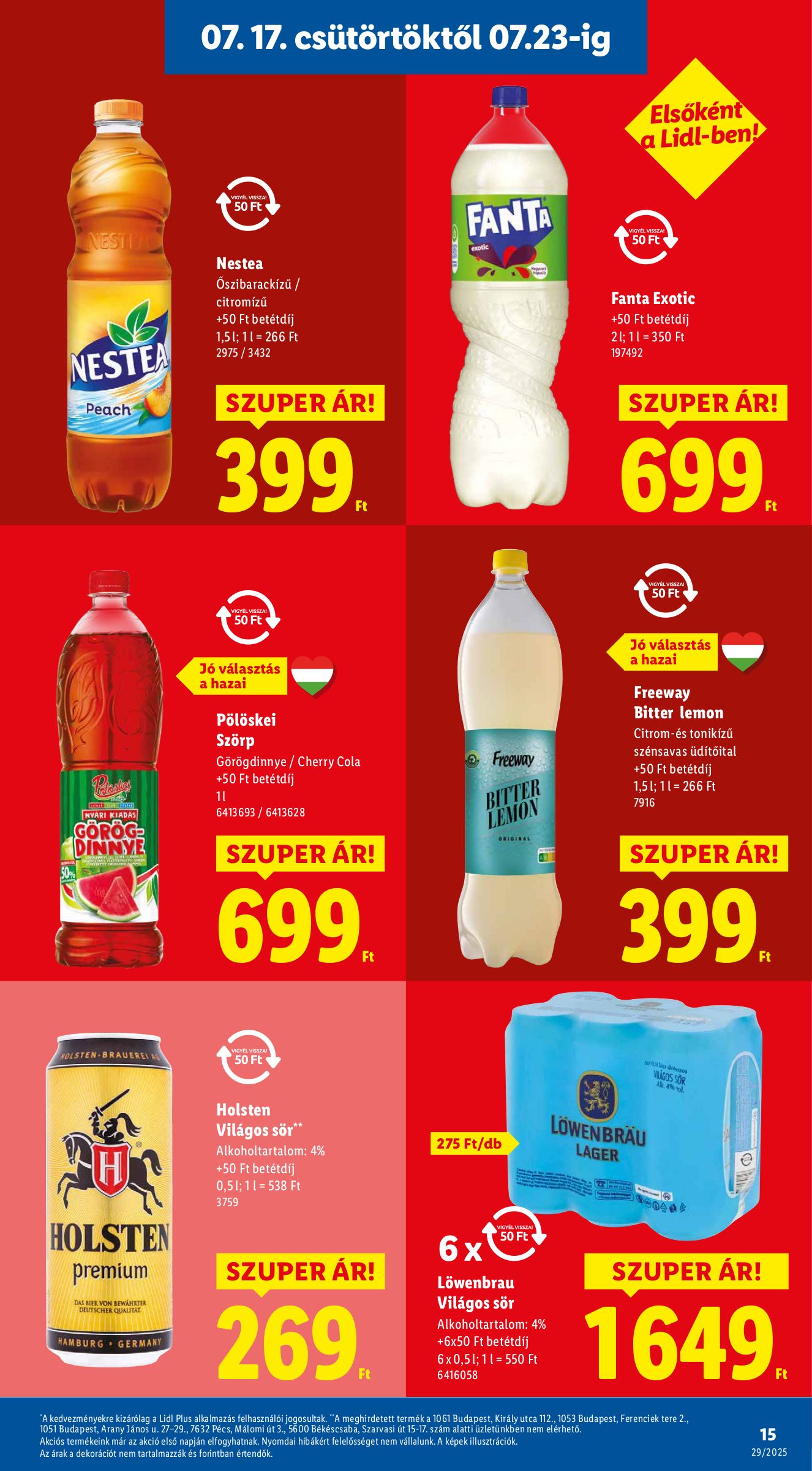 lidl - Lidl akciós újság, érvényes 07.17. - 07.23. - page: 15