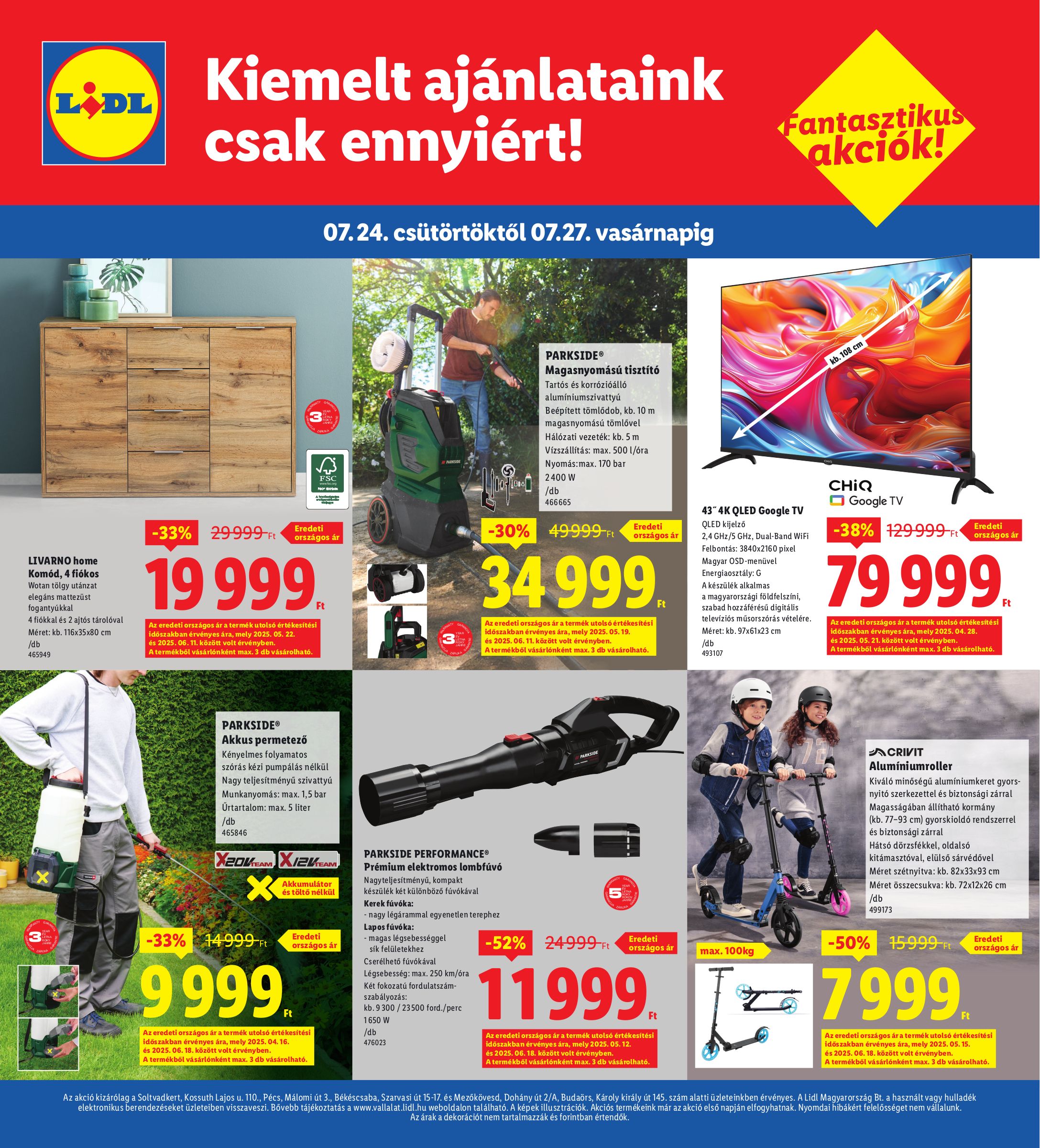 lidl - Lidl - Soltvadkert, Pécs, Békéscsaba, Mezökövesd, Budaörs akciós újság, érvényes 07.24. - 07.27. - page: 4