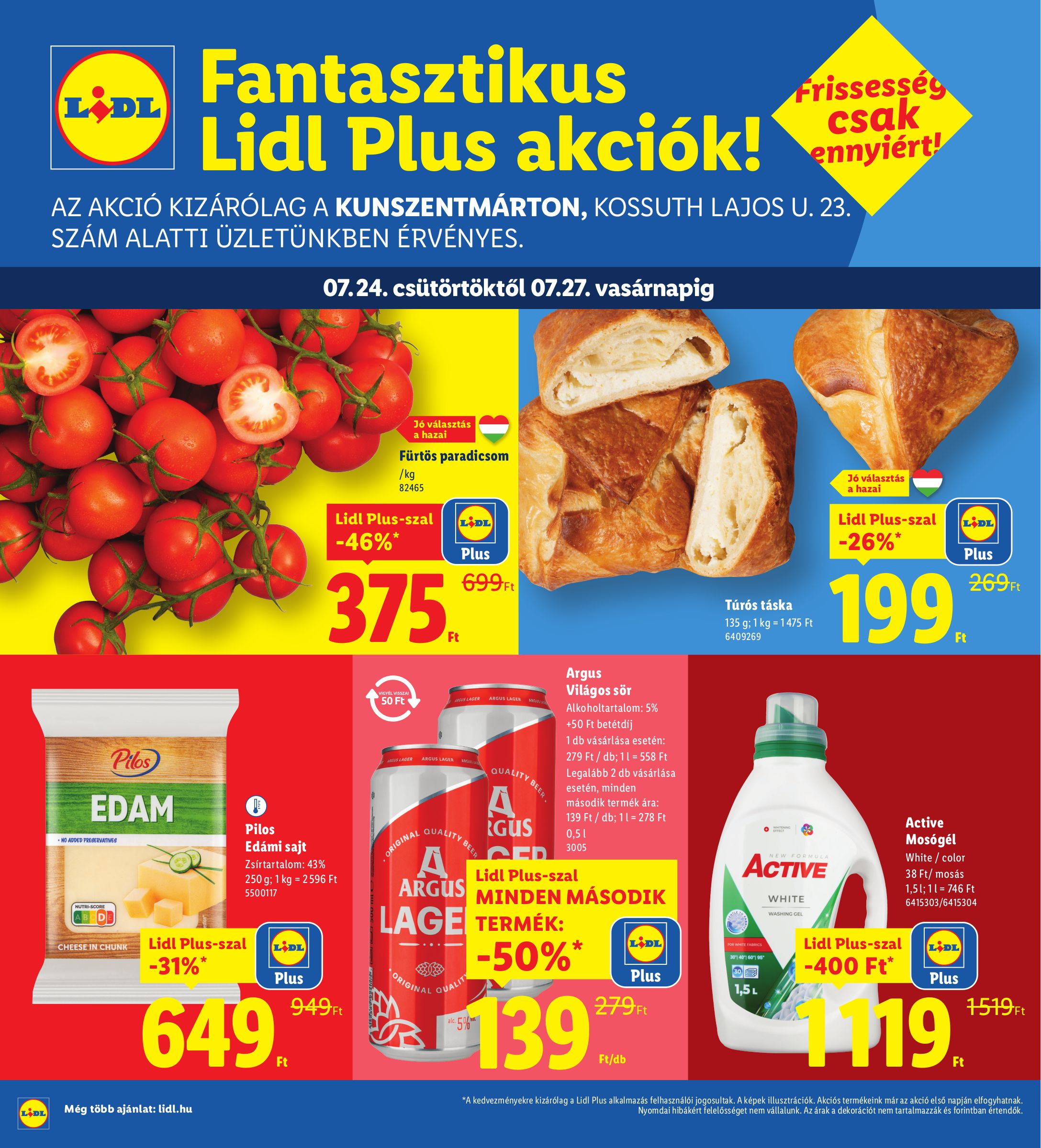 lidl - Lidl - Kunszentmárton akciós újság, érvényes 07.24. - 07.27. - page: 1