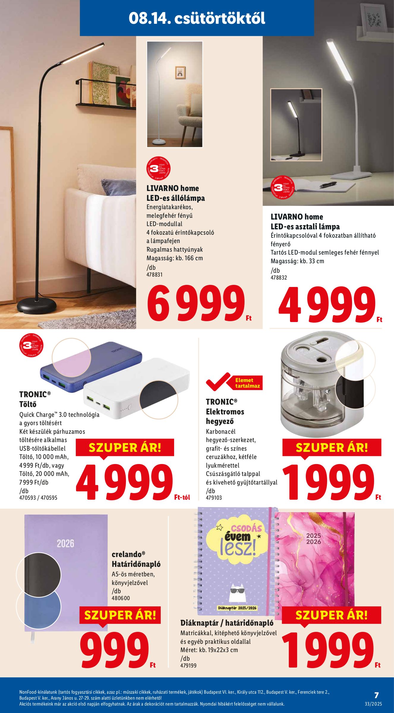 lidl - Lidl - Nonfood akciós újság, érvényes 08.14. - 08.20. - page: 7