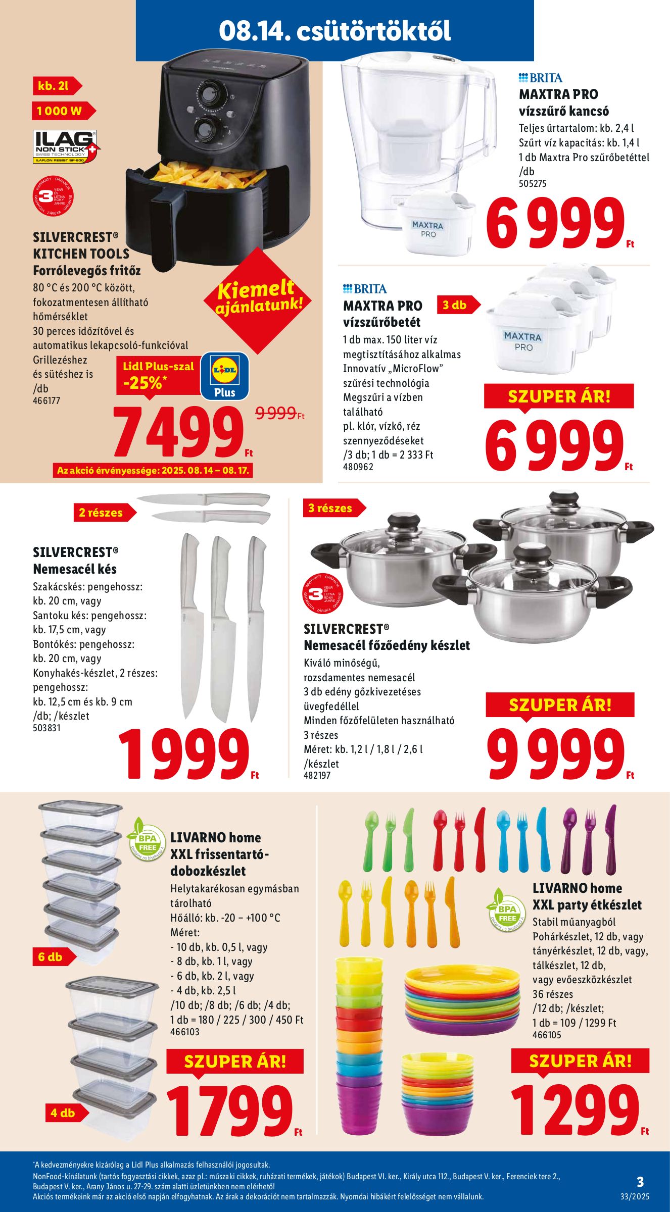 lidl - Lidl - Nonfood akciós újság, érvényes 08.14. - 08.20. - page: 3