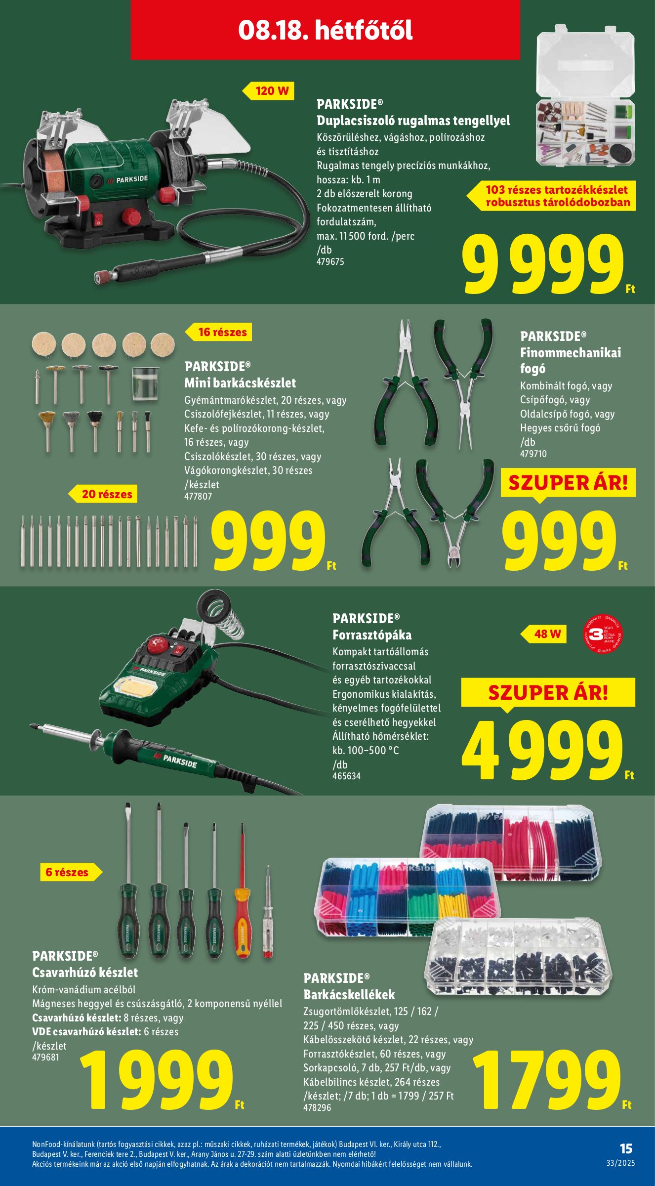 lidl - Lidl - Nonfood akciós újság, érvényes 08.14. - 08.20. - page: 15