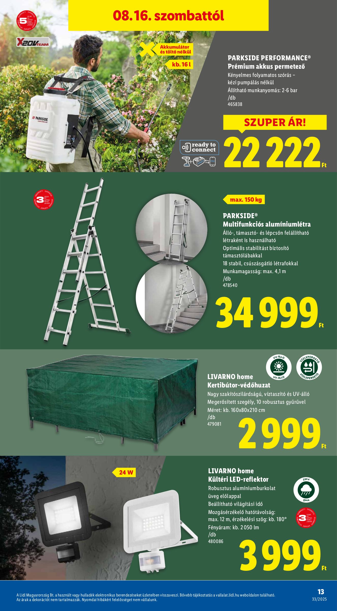 lidl - Lidl - Nonfood akciós újság, érvényes 08.14. - 08.20. - page: 13
