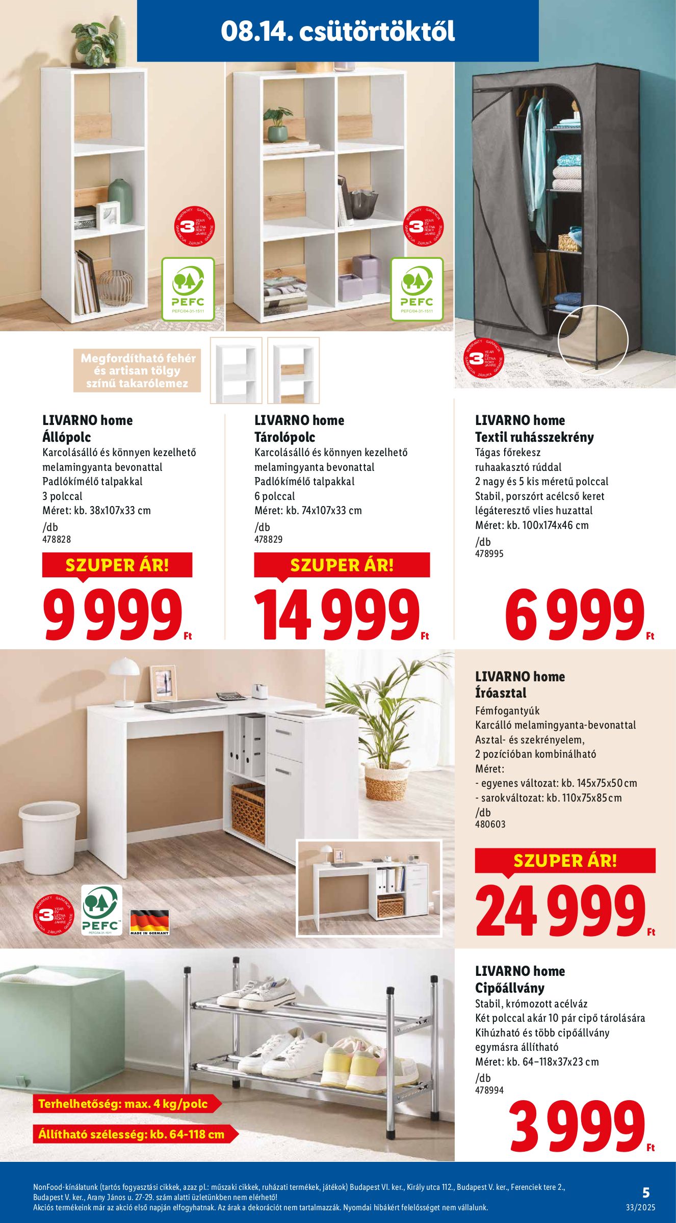 lidl - Lidl - Nonfood akciós újság, érvényes 08.14. - 08.20. - page: 5