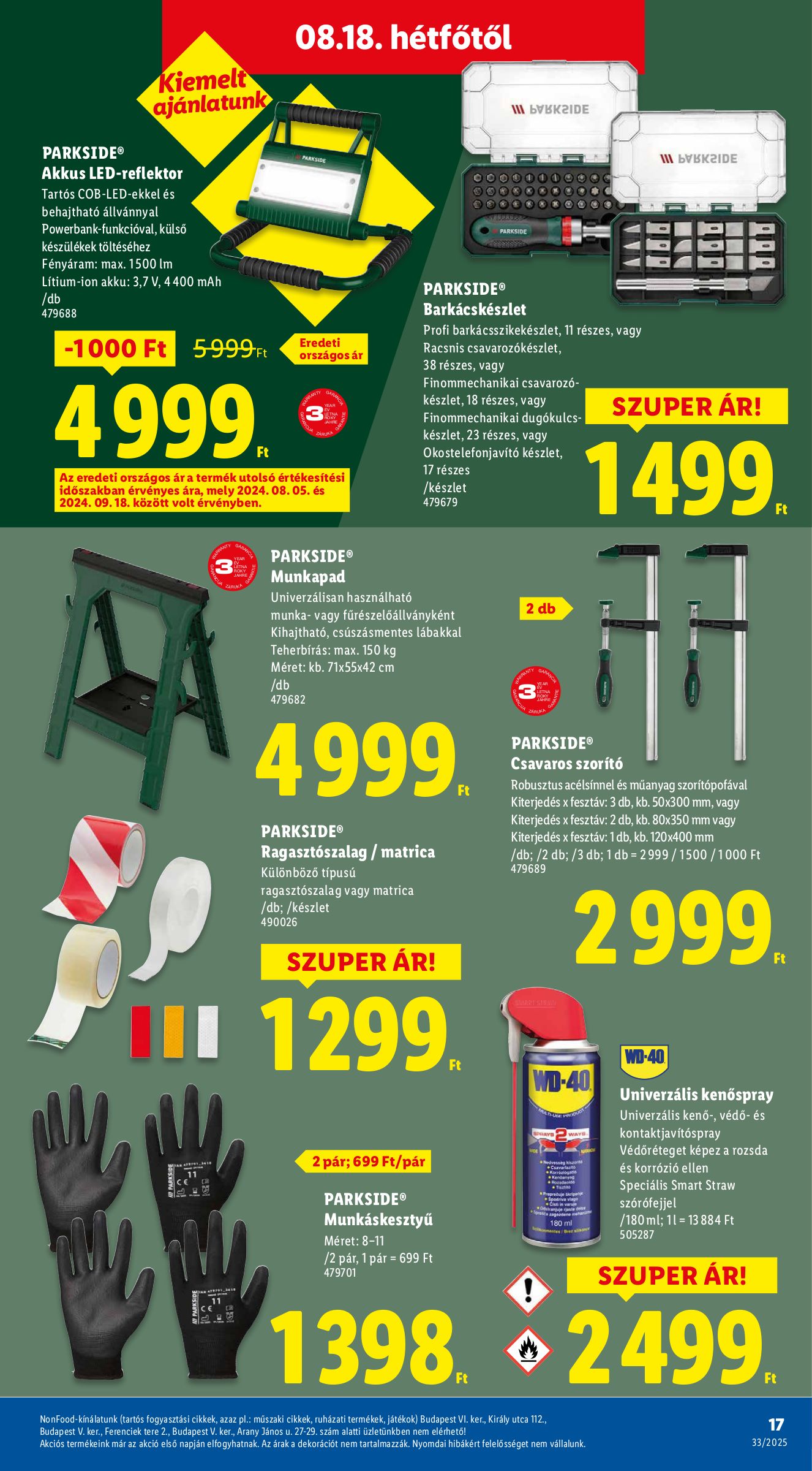 lidl - Lidl - Nonfood akciós újság, érvényes 08.14. - 08.20. - page: 17