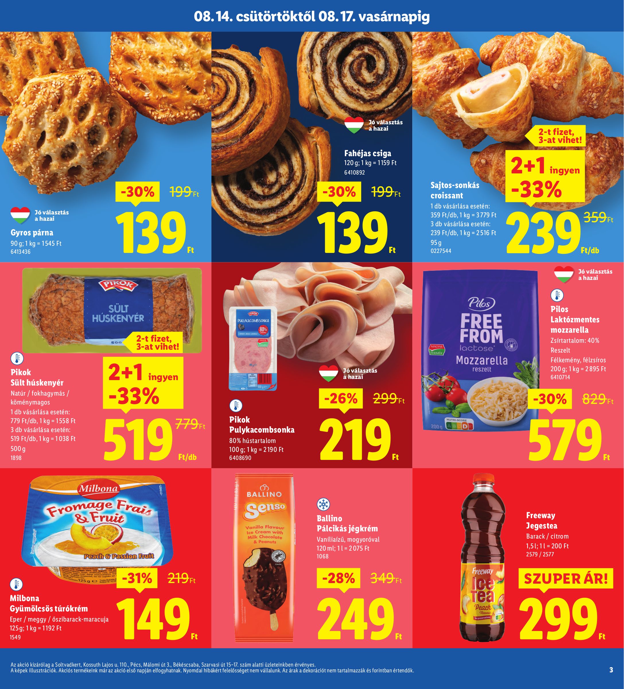 lidl - Lidl - Soltvadkert, Pécs, Békéscsaba akciós újság, érvényes 08.14. - 08.17. - page: 3