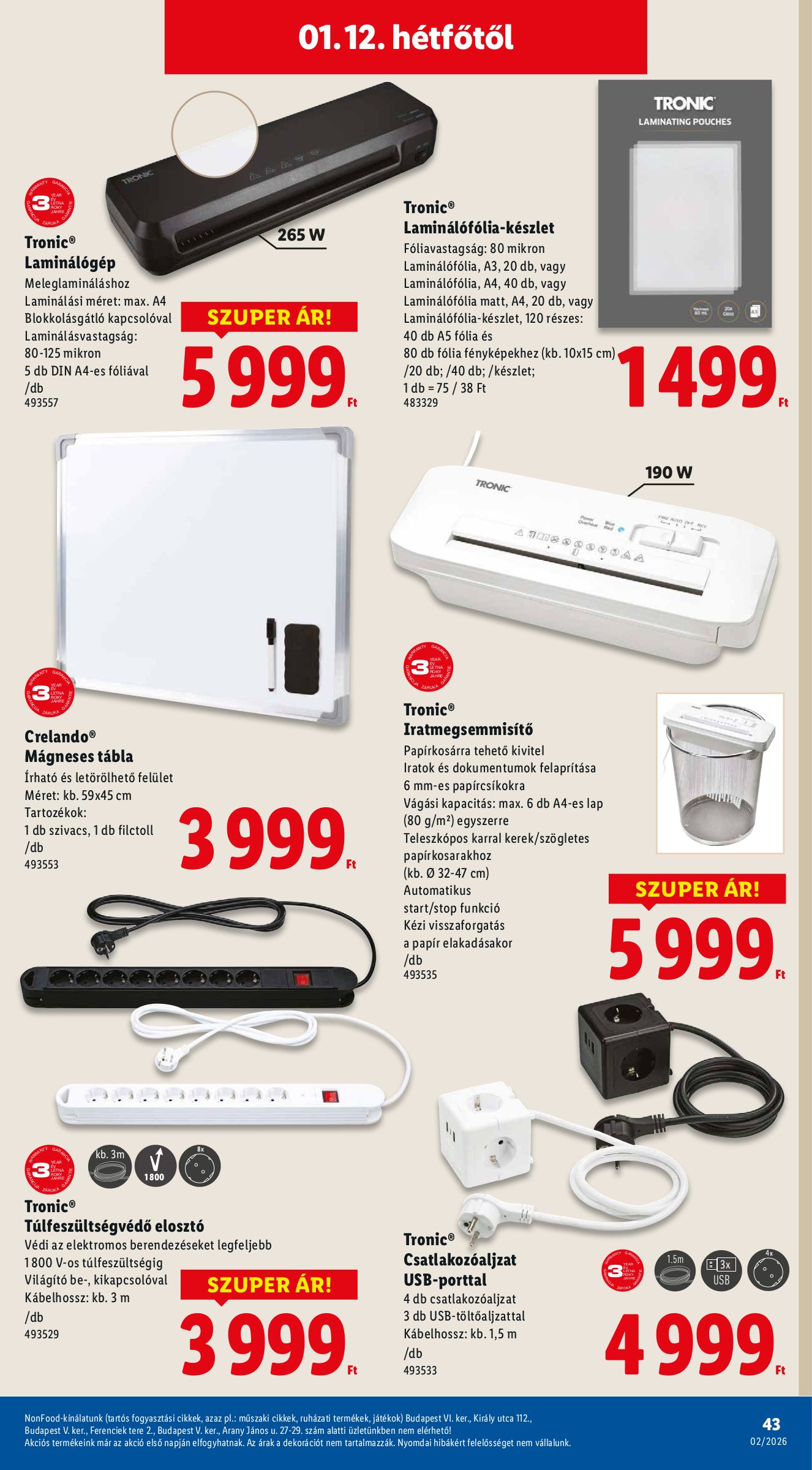 lidl - Lidl akciós újság, érvényes 01.08. - 01.14. - page: 43