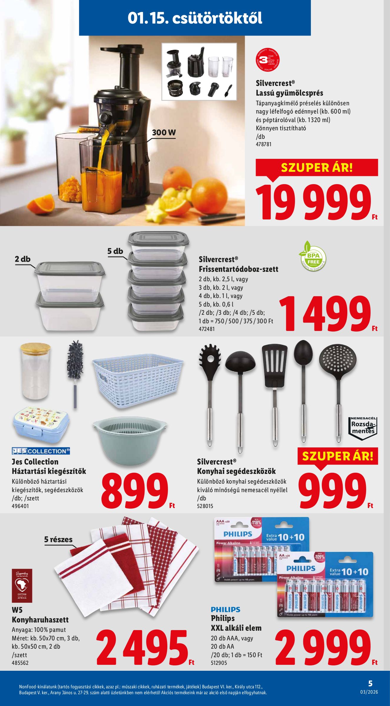 lidl - Lidl - Nonfood akciós újság, érvényes 01.15. - 01.21. - page: 5
