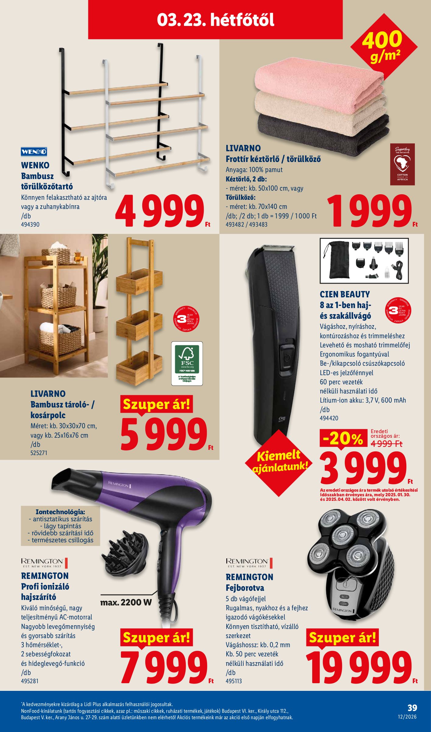 lidl - Lidl akciós újság, érvényes 2026.03.19. - 2026.03.25. - page: 39