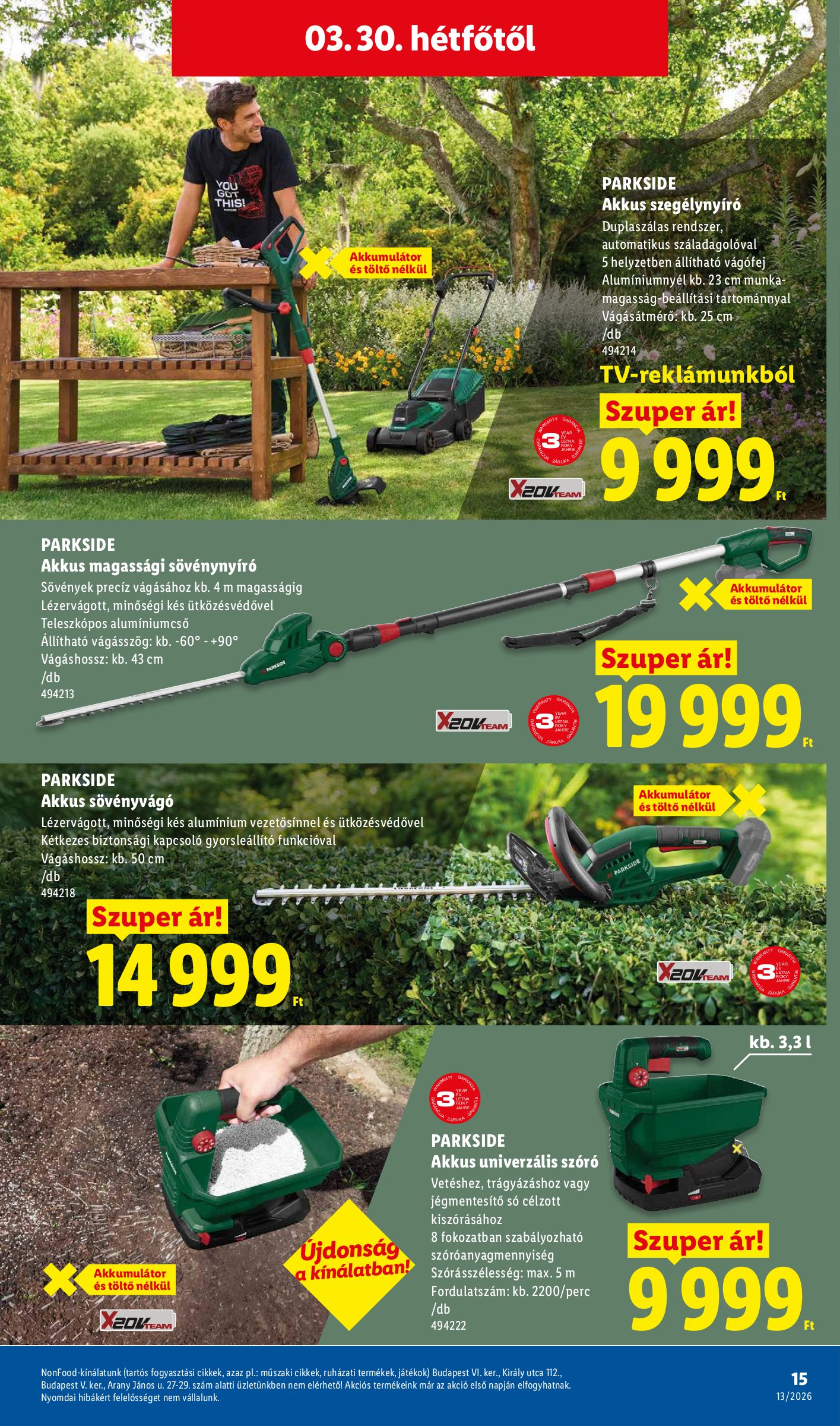 lidl - Lidl - Nonfood akciós újság, érvényes 2026.03.26. - 2026.04.01. - page: 15