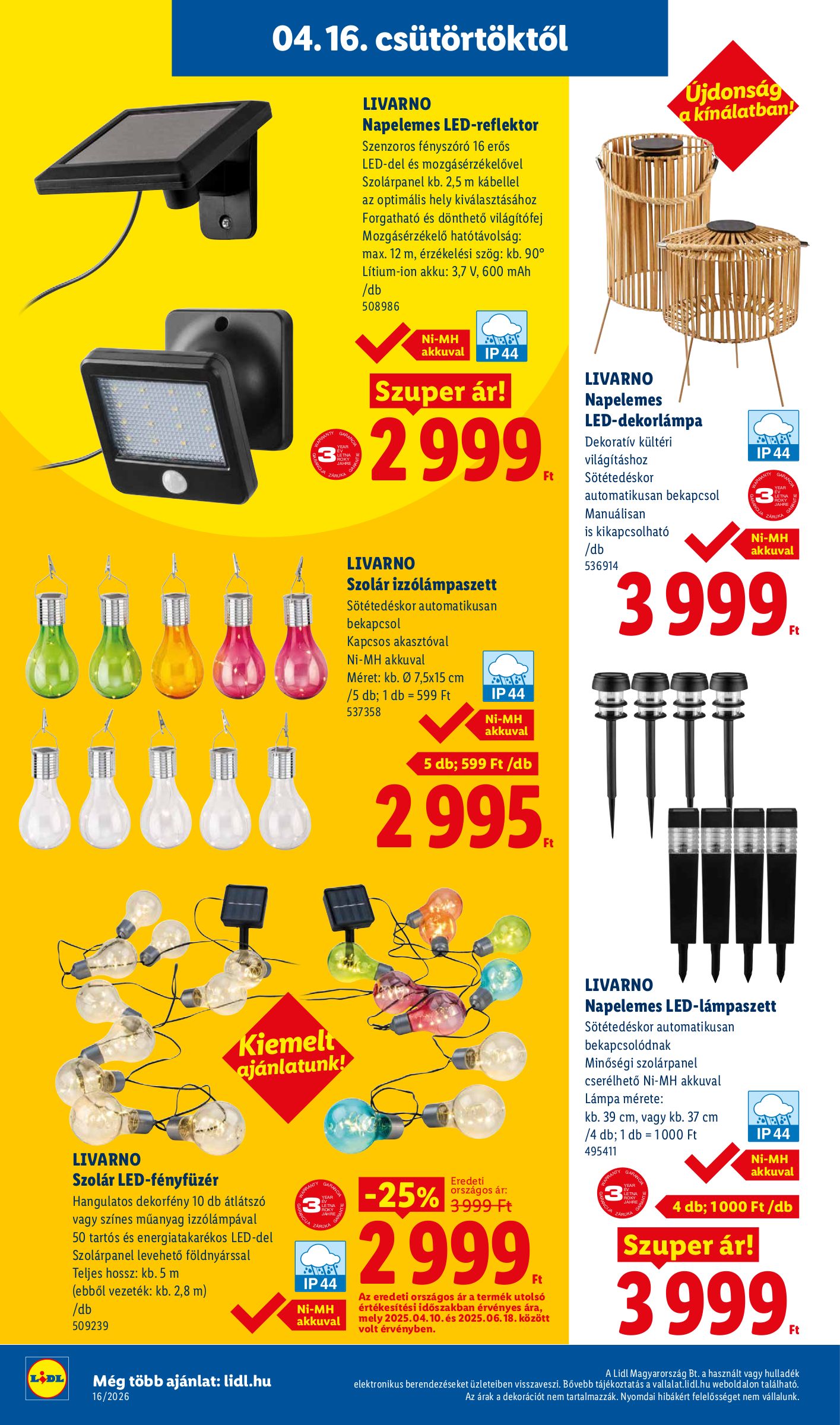 lidl - Lidl - Nonfood hirdetmény a következő hétre csütörtöktől 2026.04.16.-tól szerdától 2026.04.22.-ig - page: 6