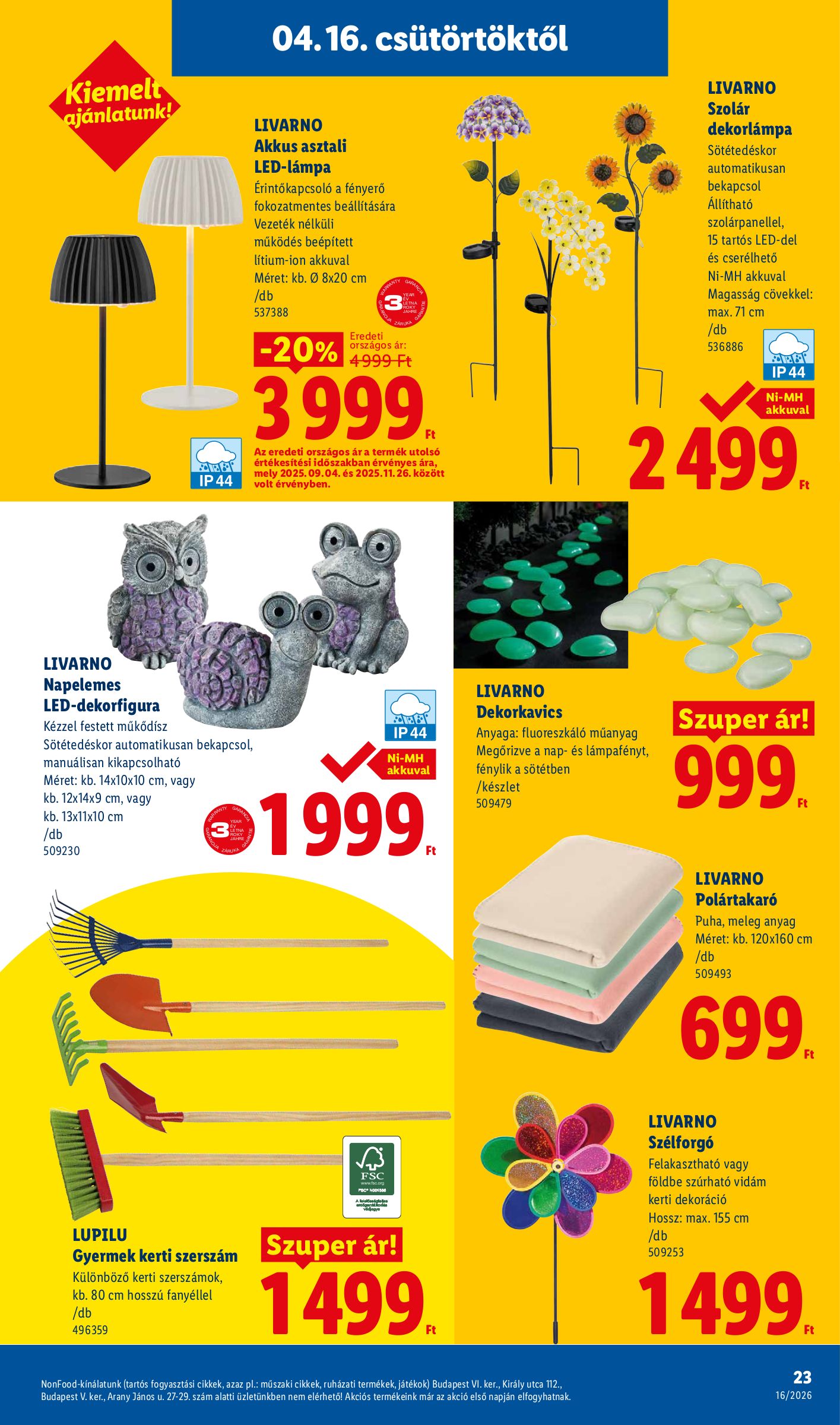 lidl - Aktuális Lidl szórólap érvényes csütörtöktől 2026.04.16.-től szerdától 2026.04.22.-ig - page: 23