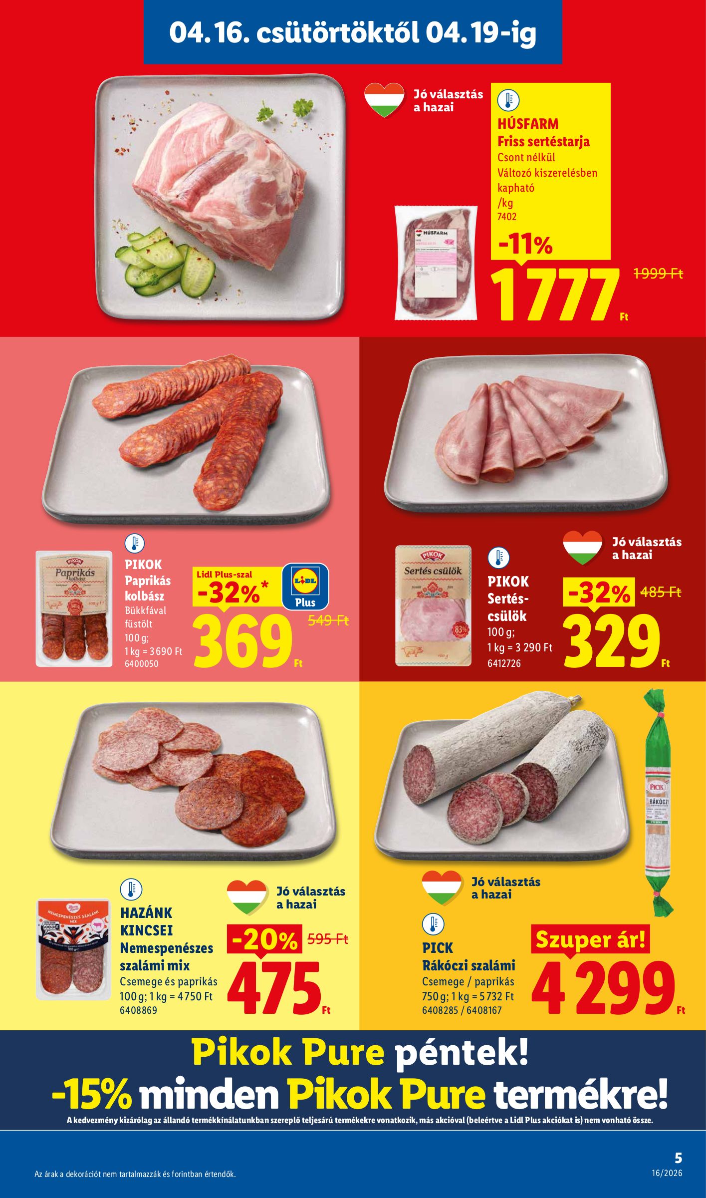 lidl - Aktuális Lidl szórólap érvényes csütörtöktől 2026.04.16.-től szerdától 2026.04.22.-ig - page: 5